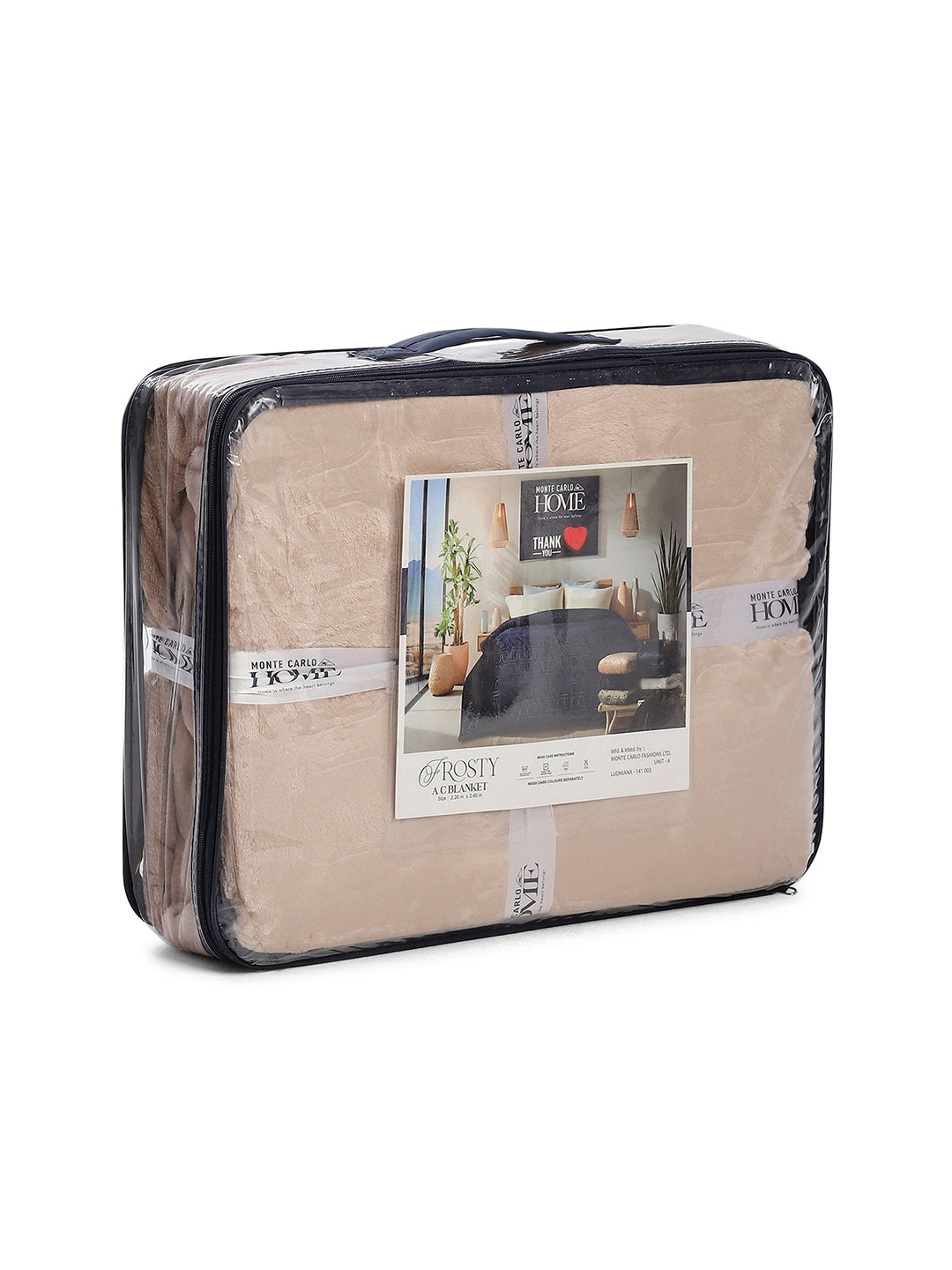 Printed Double Bed 210 GSM Blanket for AC Room - (Frosty)
