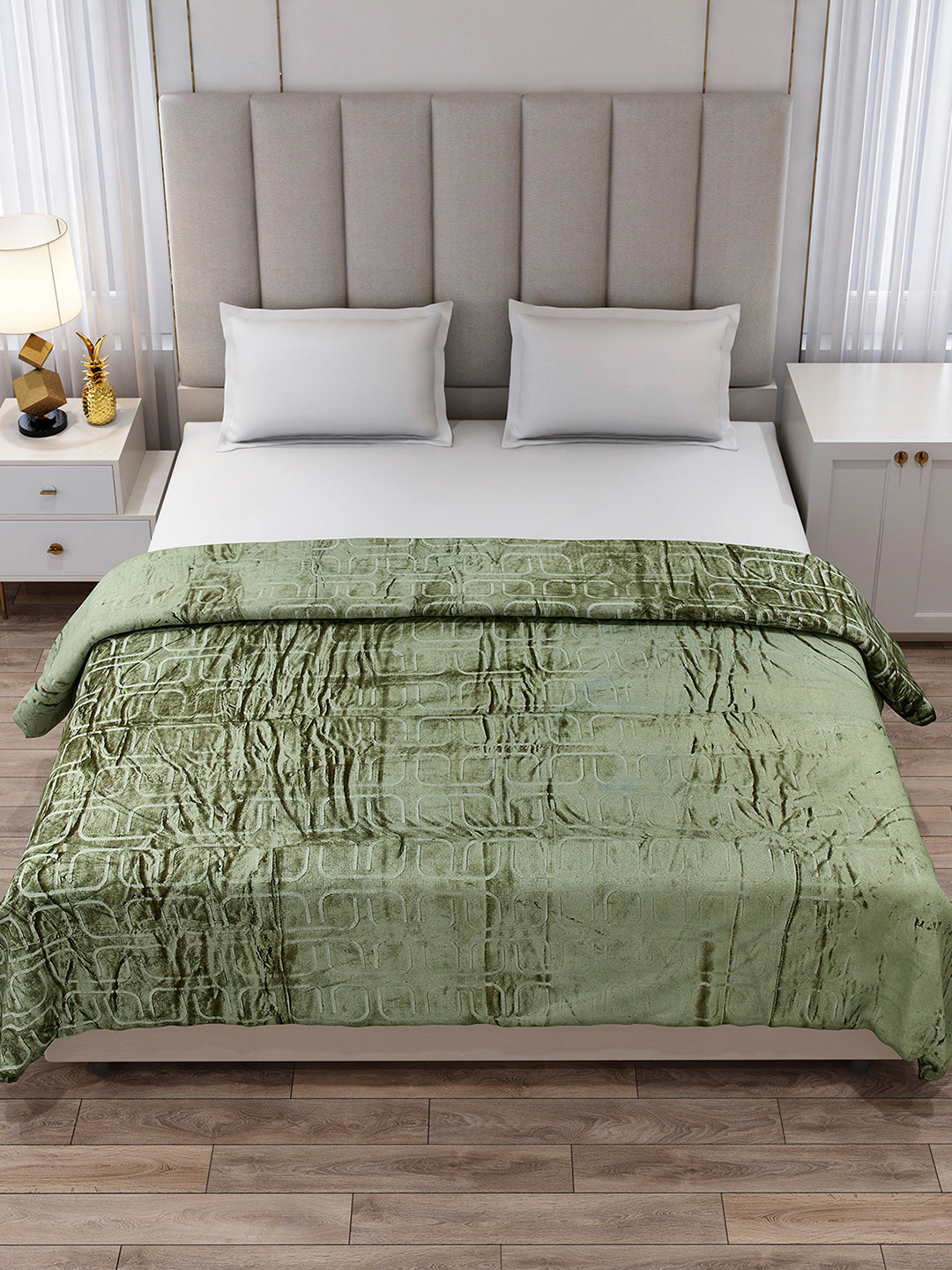 Printed Double Bed 210 GSM Blanket for AC Room - (Frosty)