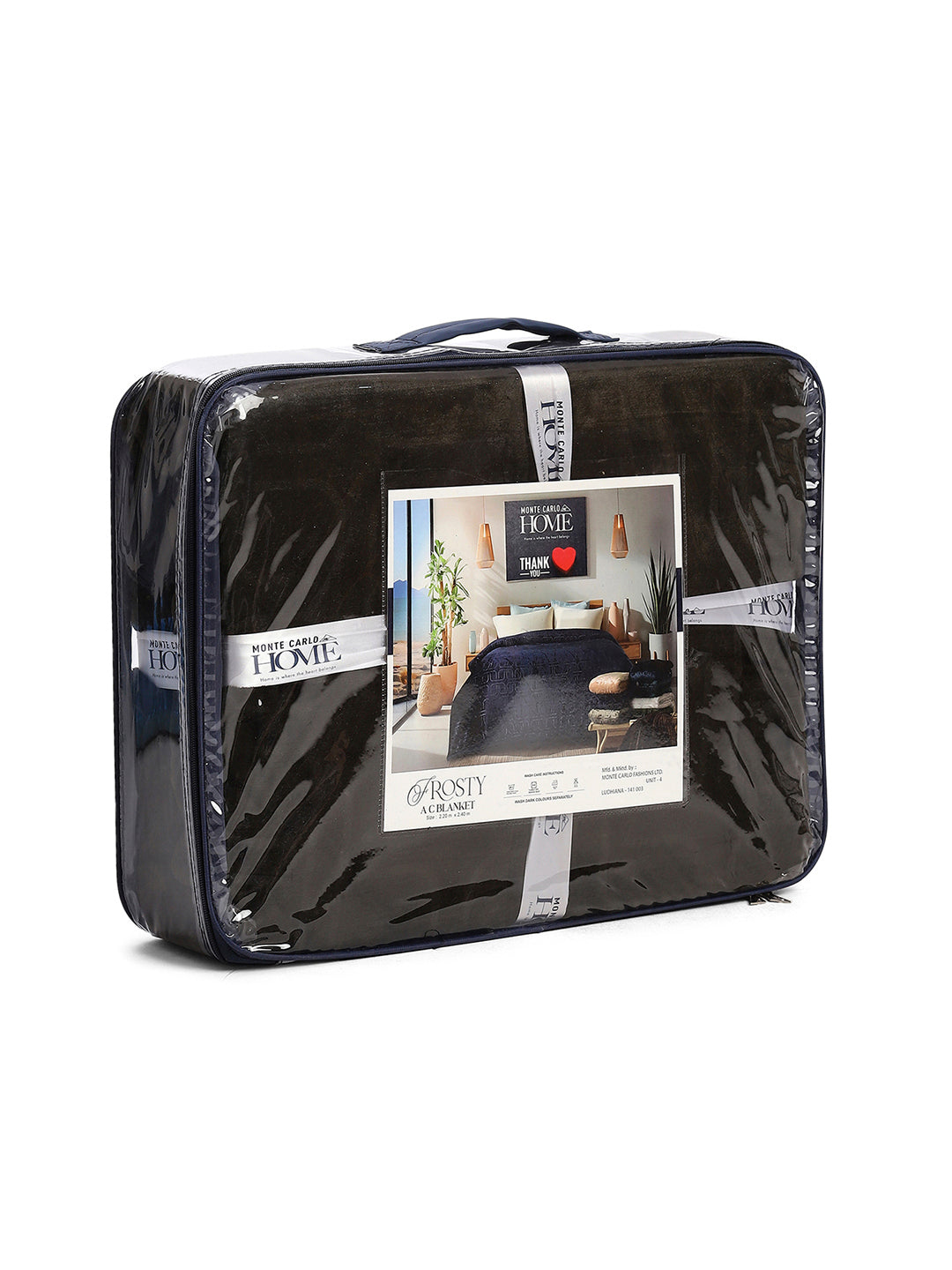 Printed Double Bed 210 GSM Blanket for AC Room - (Frosty)