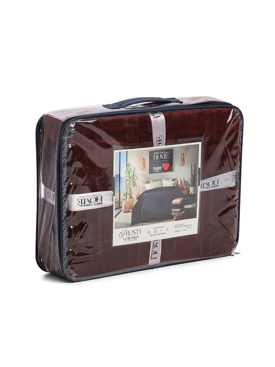 Printed Double Bed 210 GSM Blanket for AC Room - (Frosty)