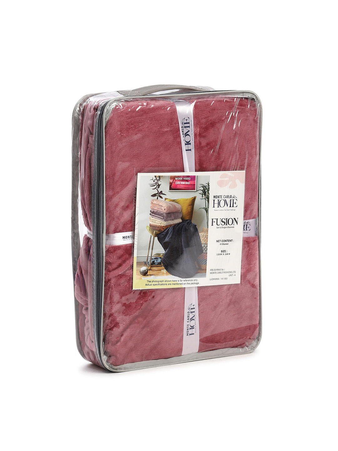 Solid Double Bed 300 GSM Blanket for AC Room - (Fusion)