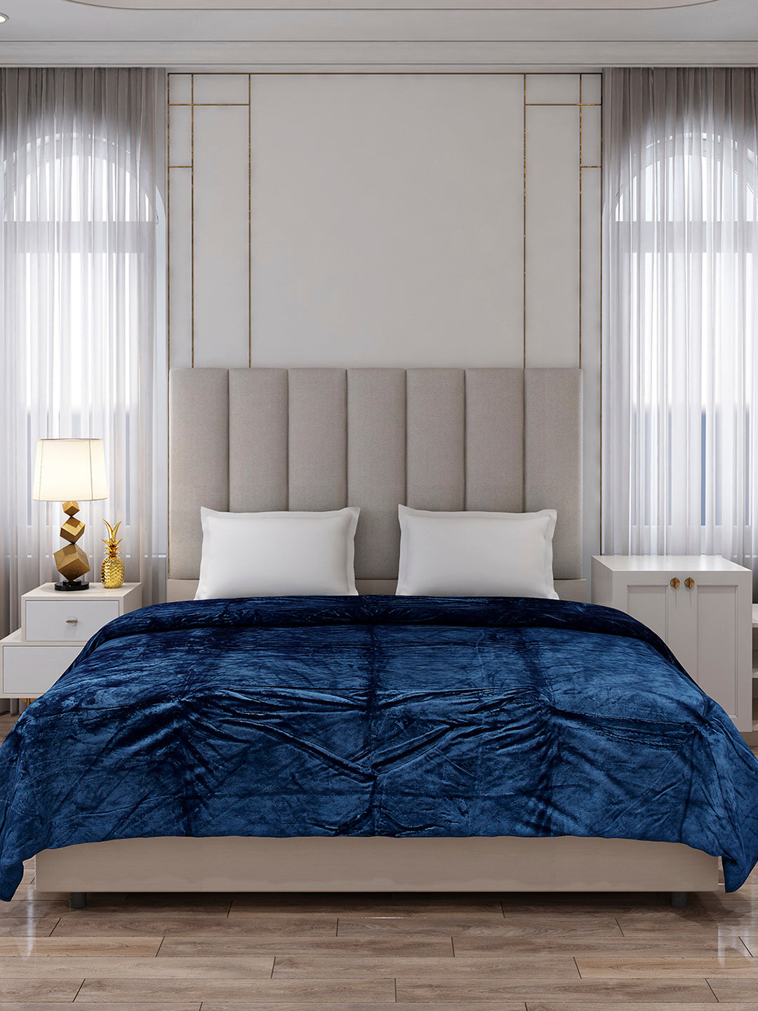 Solid Double Bed 300 GSM Blanket for AC Room - (Fusion)