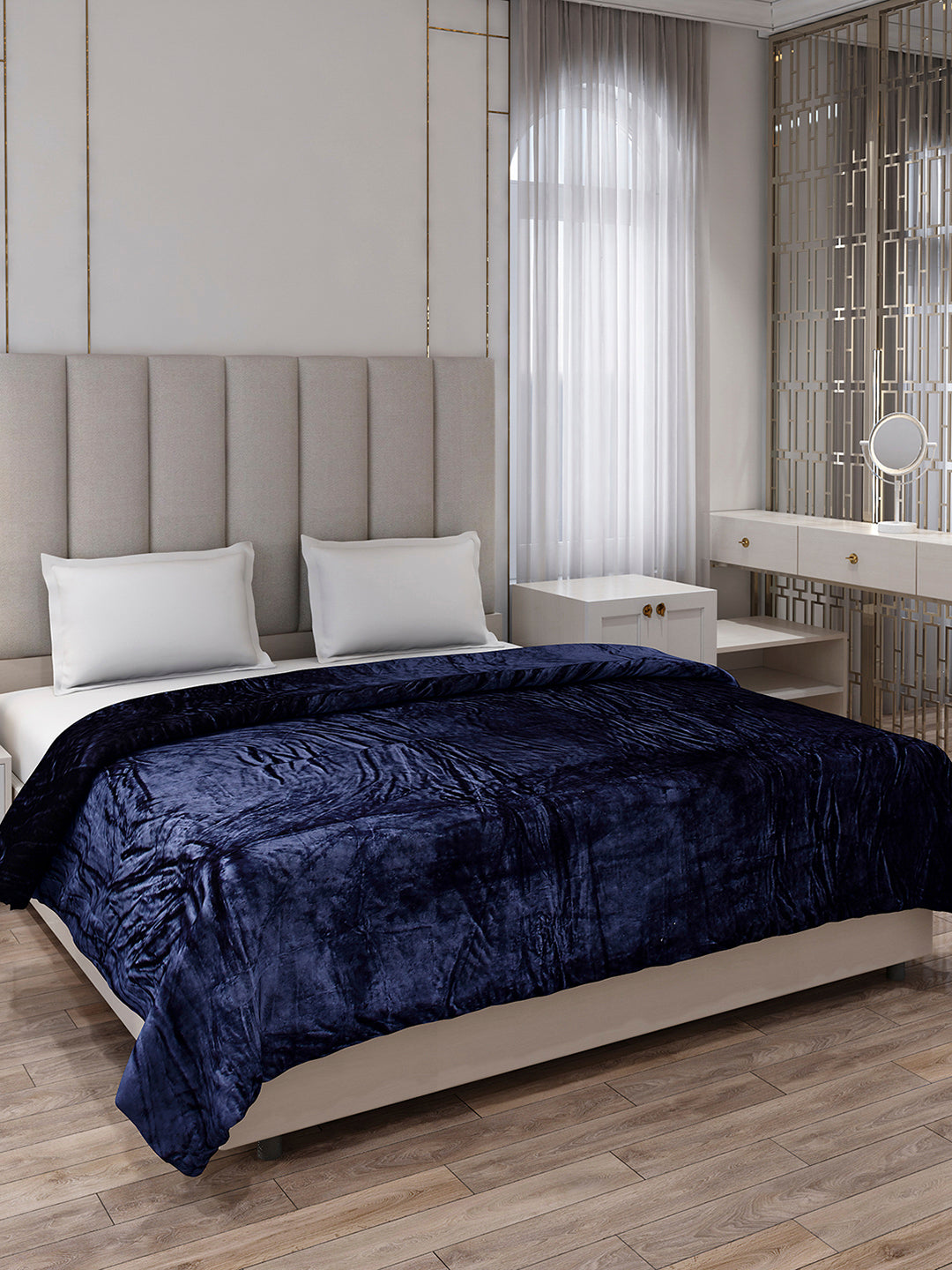 Solid Double Bed 300 GSM Blanket for AC Room - (Fusion)