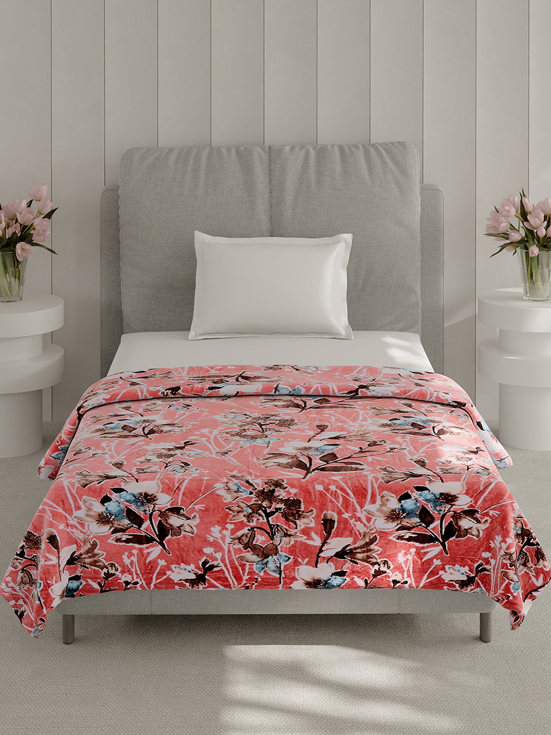 Printed Single Bed 240 GSM Blanket for AC Room - (Fuzzy)