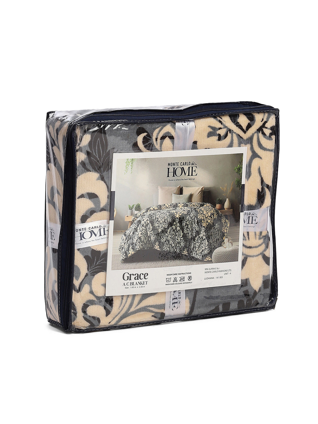 Floral Print Single Bed 210 GSM Blanket for AC Room - (Grace)