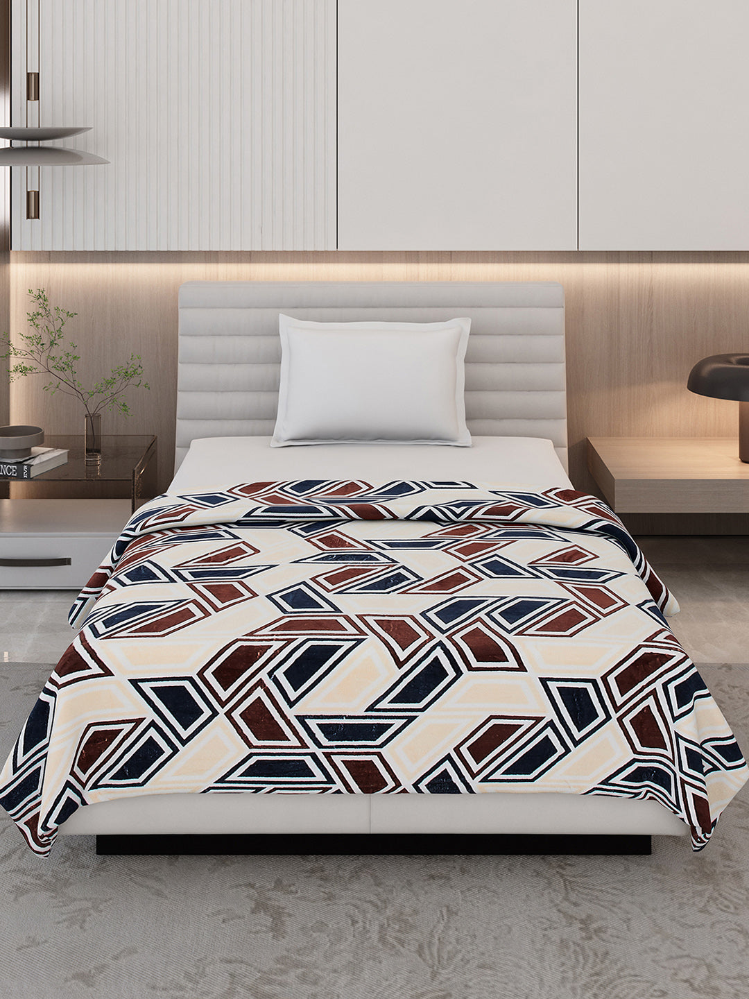 Floral Print Single Bed 210 GSM Blanket for AC Room - (Grace)