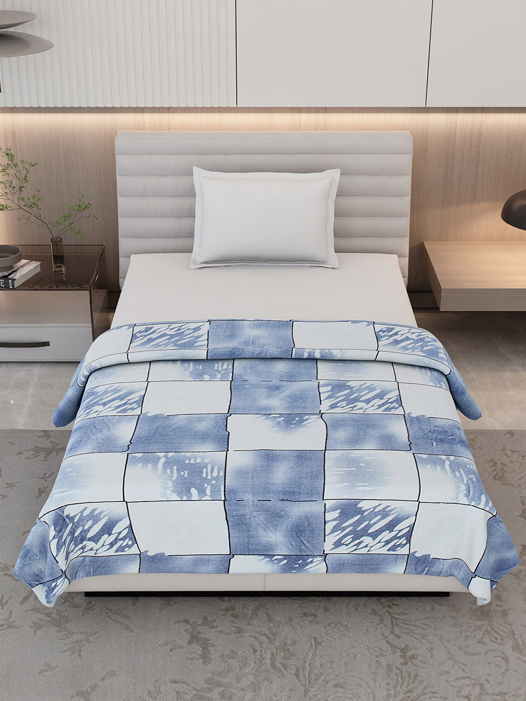 Floral Print Single Bed 210 GSM Blanket for AC Room - (Grace)