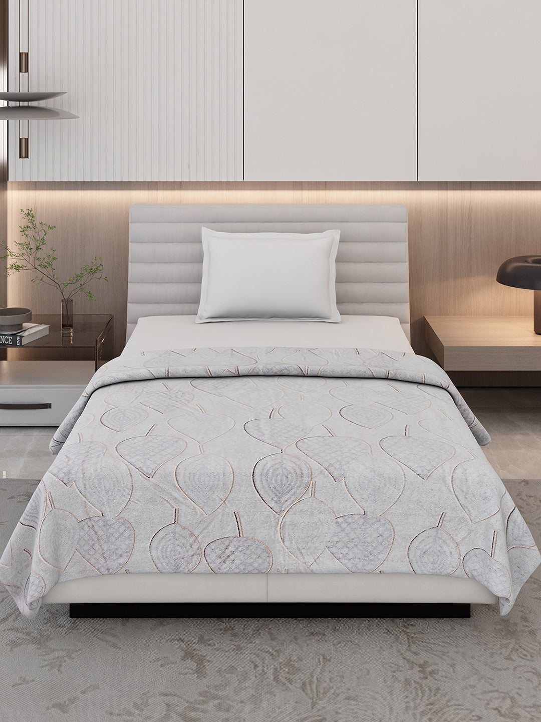 Printed Single Bed 300 GSM Blanket for AC Room - (Kaira)