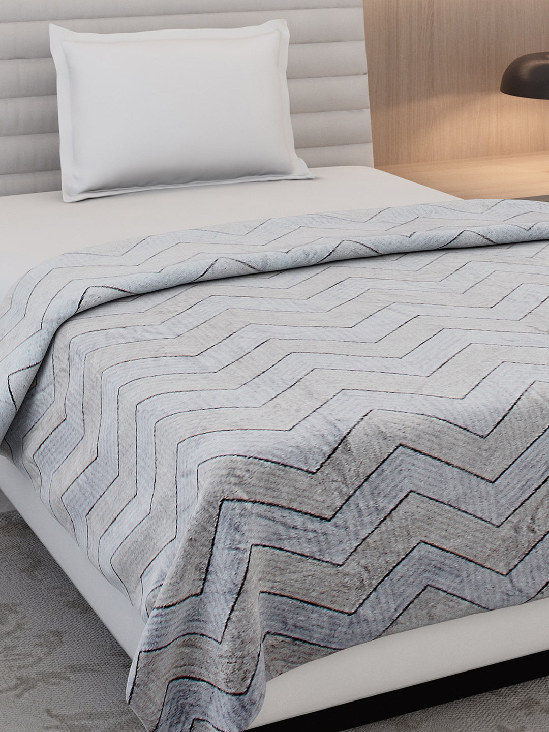 Printed Single Bed 300 GSM Blanket for AC Room - (Kaira)