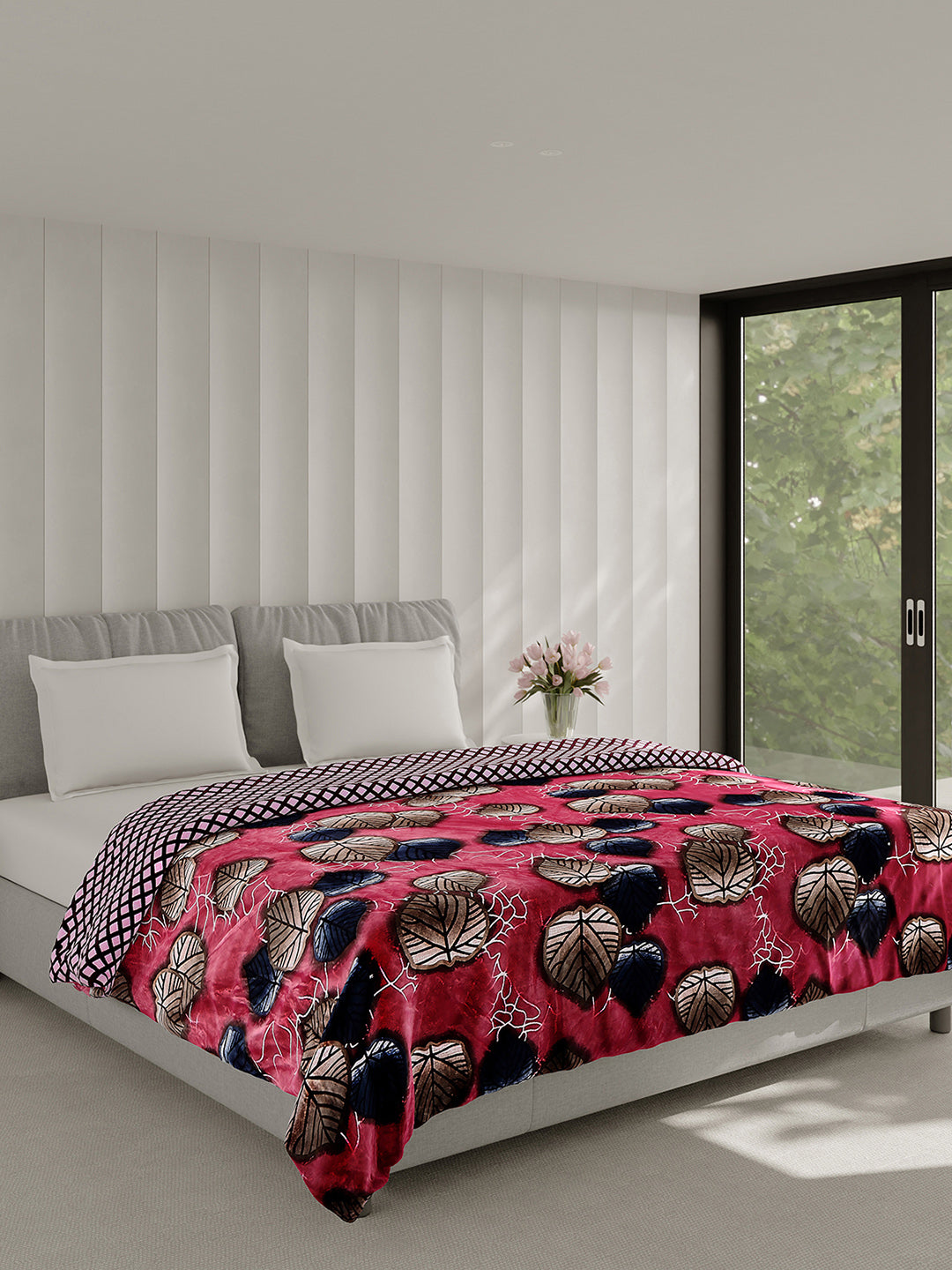 Printed Double Bed 350 GSM Blanket for AC Room - (Manhattan)