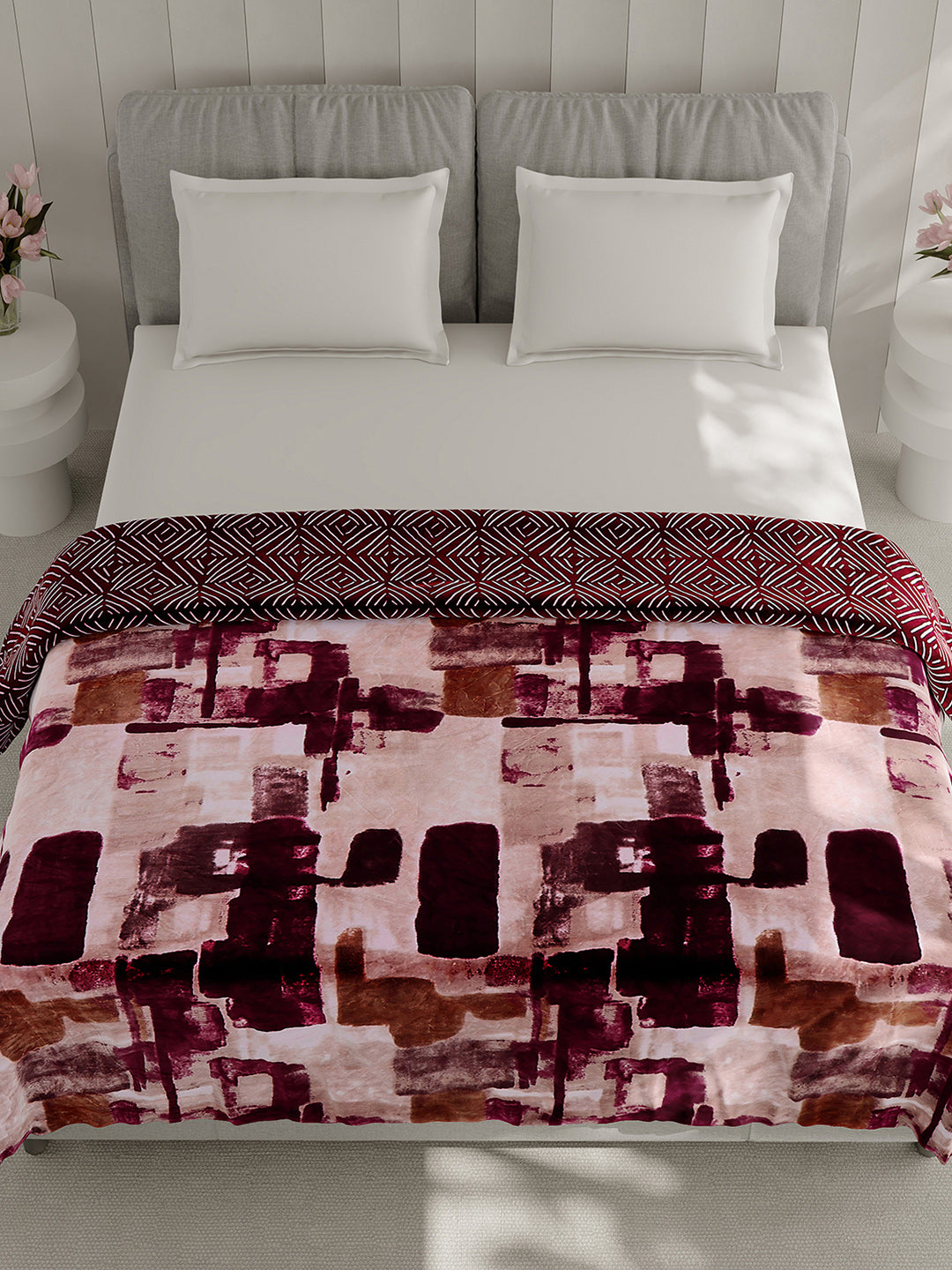 Printed Double Bed 350 GSM Blanket for AC Room - (Manhattan)