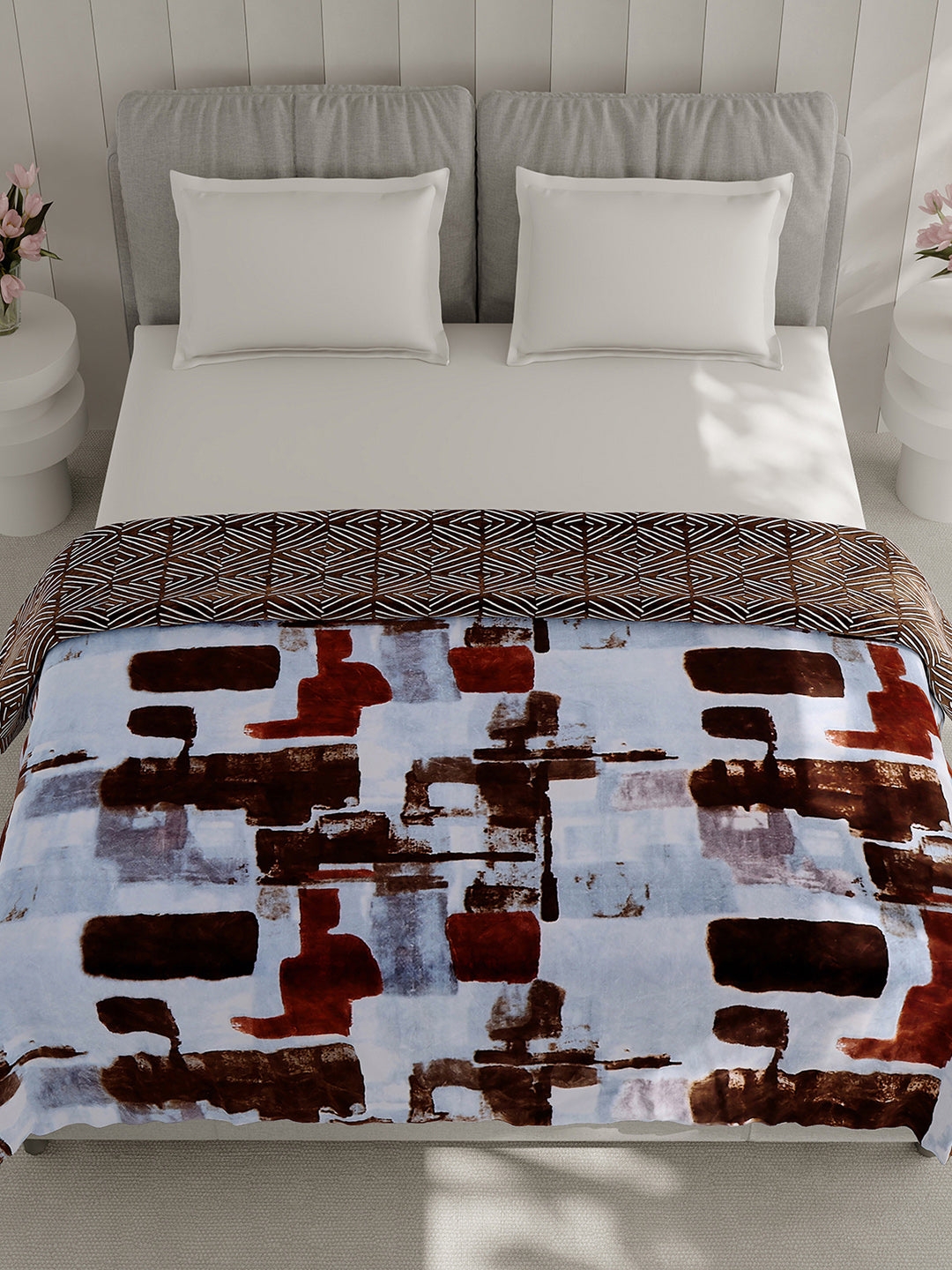 Printed Double Bed 350 GSM Blanket for AC Room - (Manhattan)
