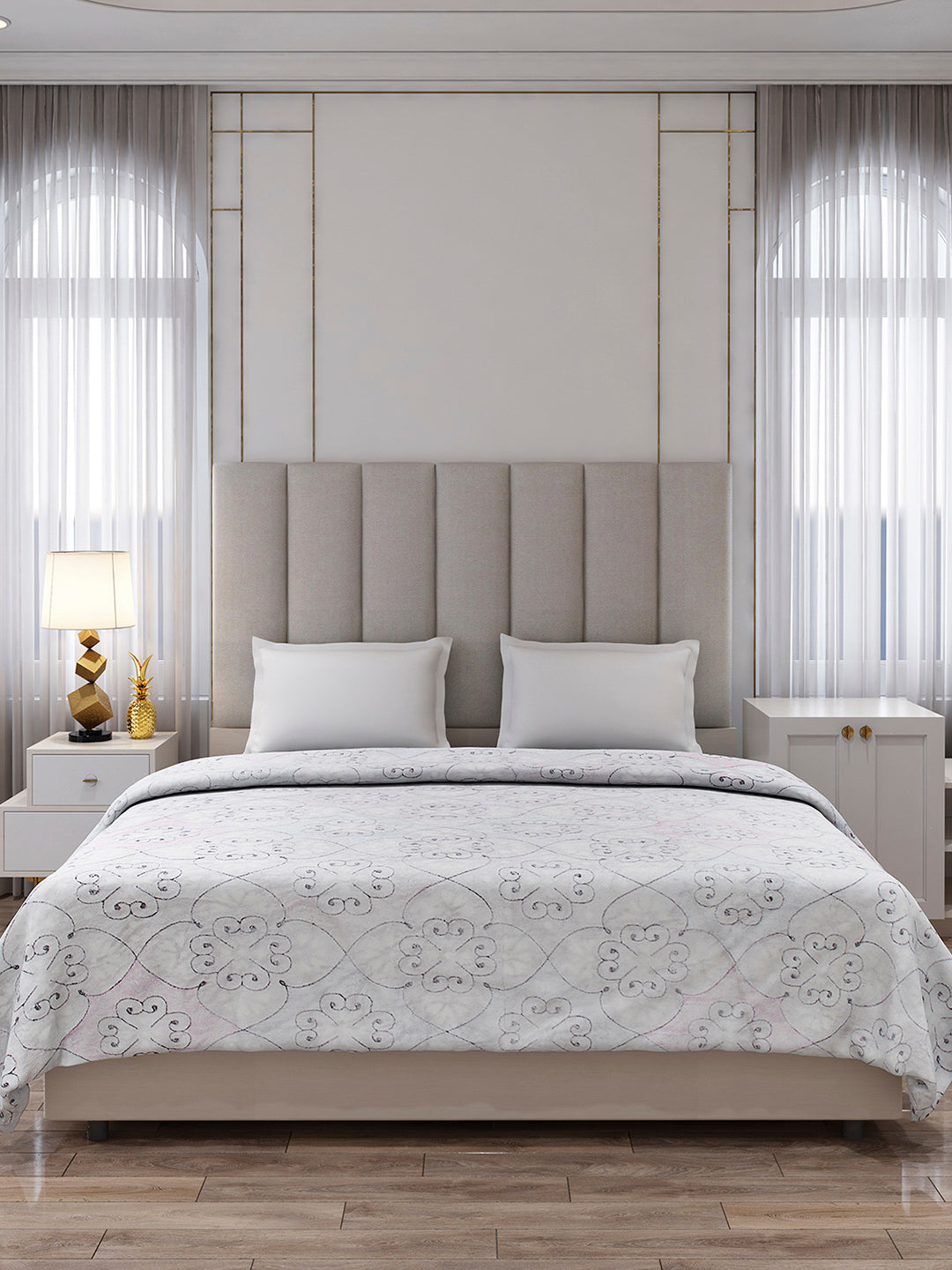 Printed Double Bed 300 GSM Blanket for AC Room - (Matrix)