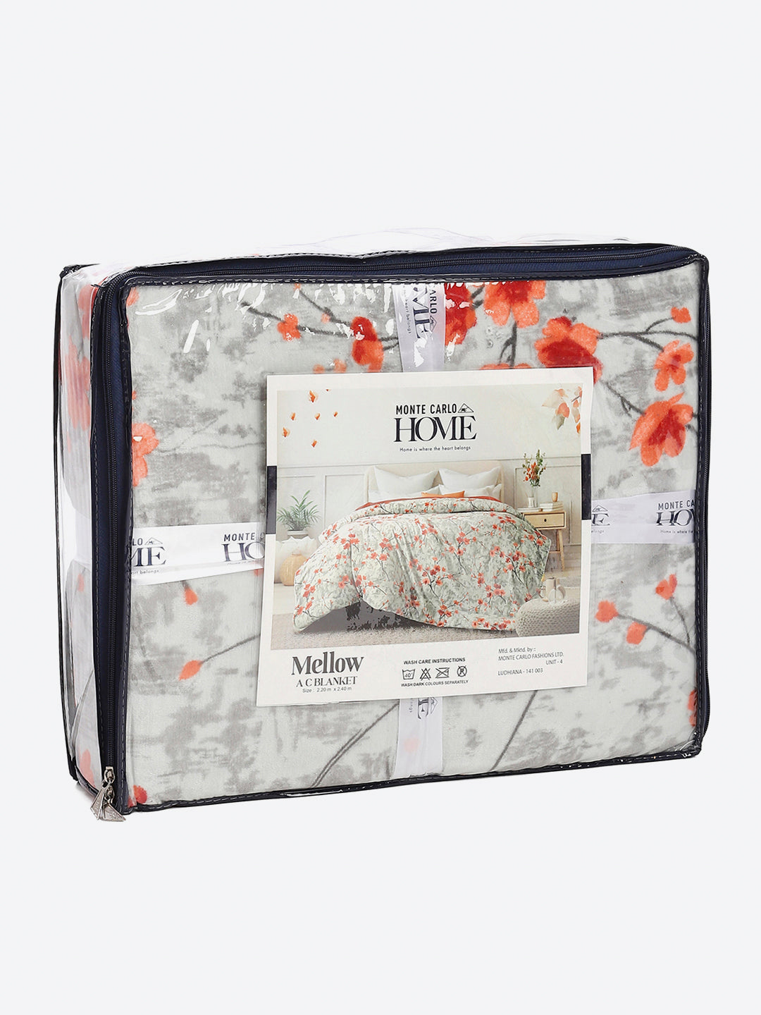 Printed Double Bed 210 GSM Blanket for AC Room - (Mellow)