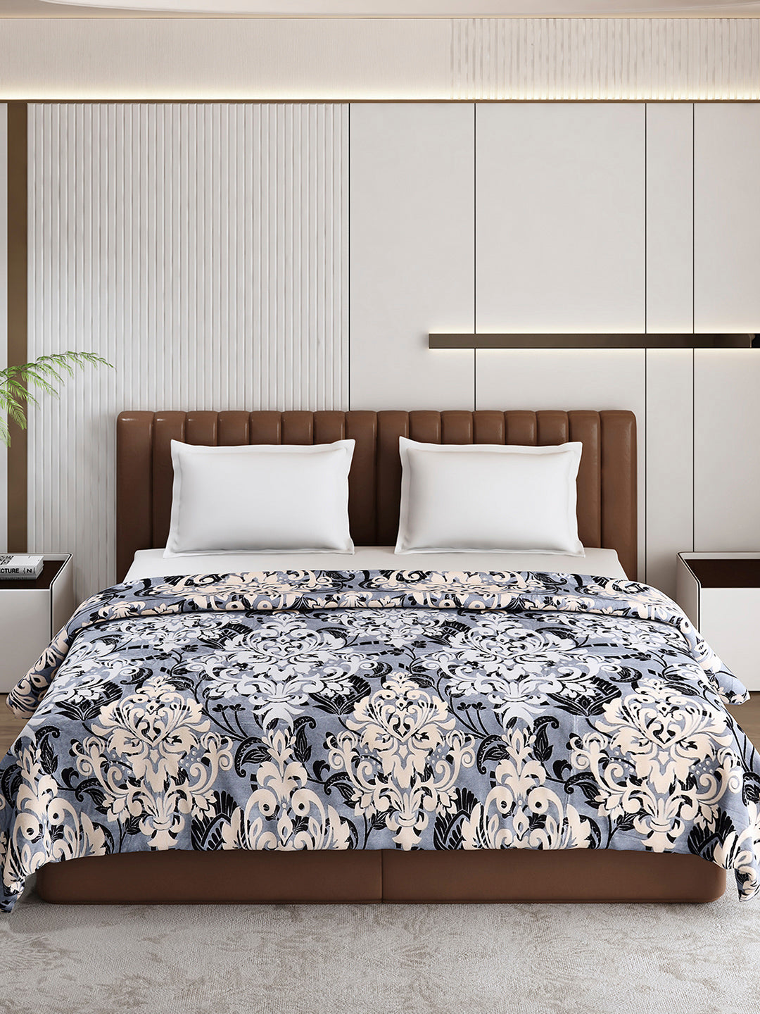 Printed Double Bed 210 GSM Blanket for AC Room - (Mellow)