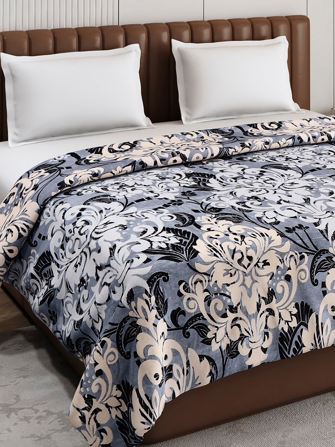Printed Double Bed 210 GSM Blanket for AC Room - (Mellow)