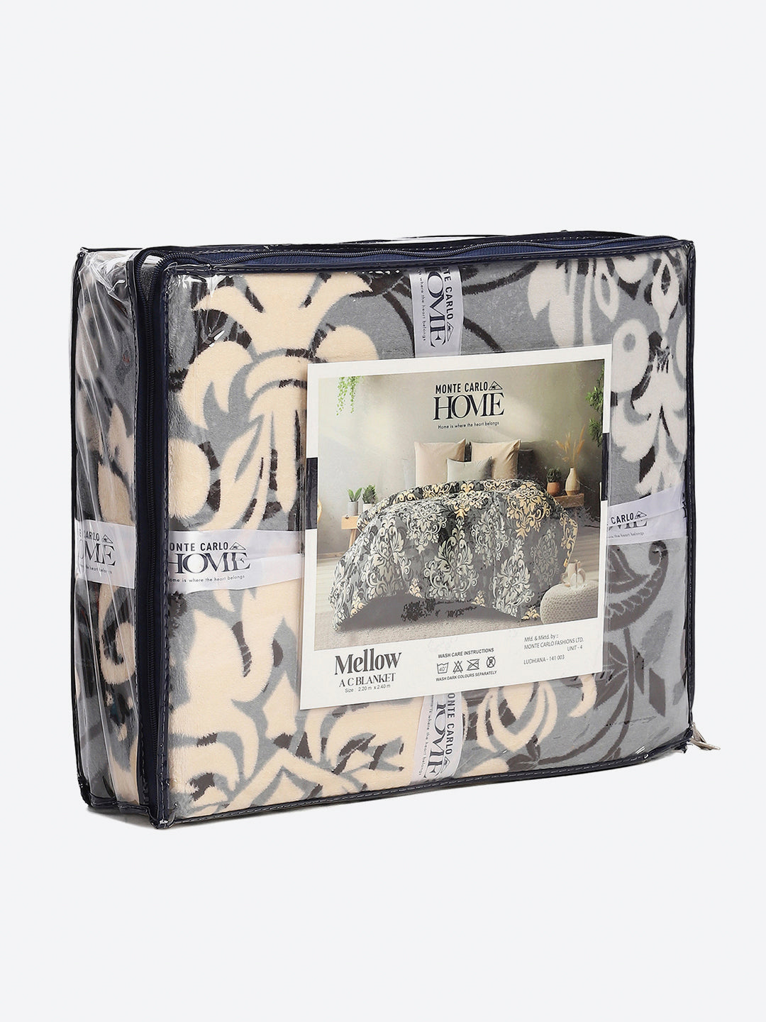 Printed Double Bed 210 GSM Blanket for AC Room - (Mellow)