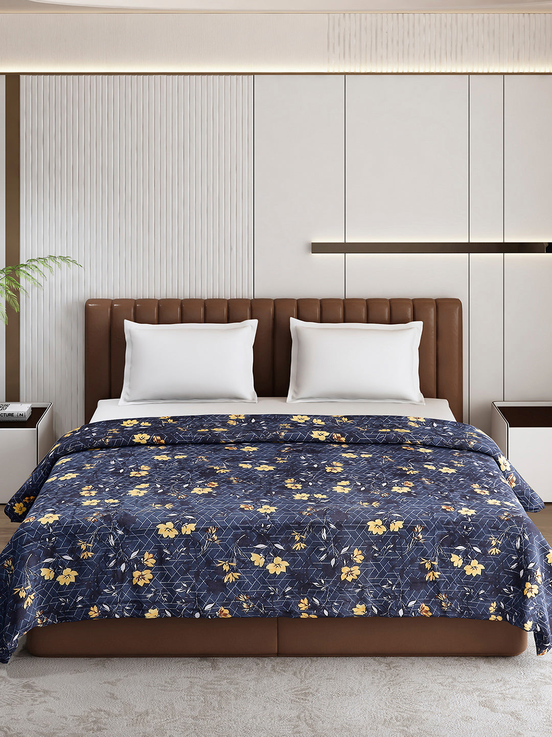 Printed Double Bed 210 GSM Blanket for AC Room - (Mellow)