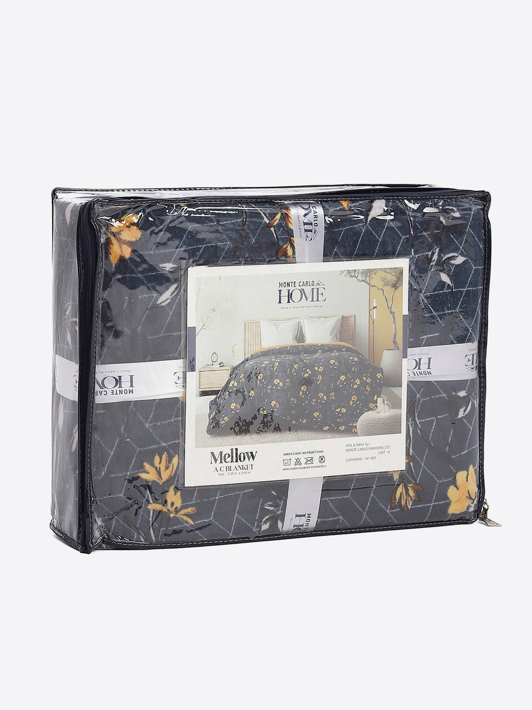 Printed Double Bed 210 GSM Blanket for AC Room - (Mellow)