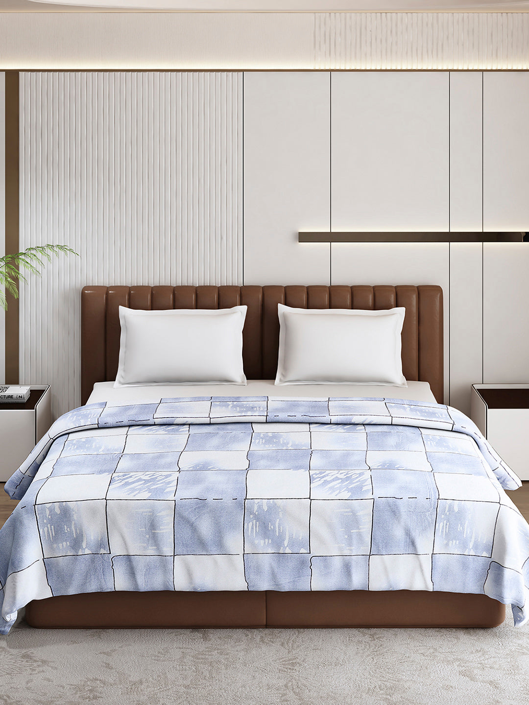 Printed Double Bed 210 GSM Blanket for AC Room - (Mellow)