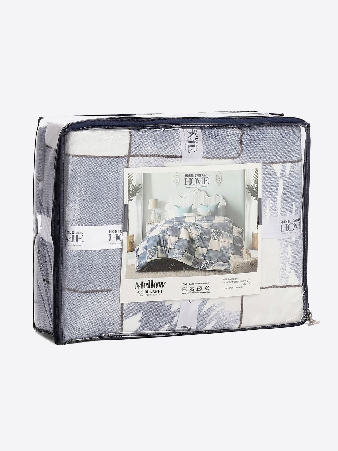 Printed Double Bed 210 GSM Blanket for AC Room - (Mellow)