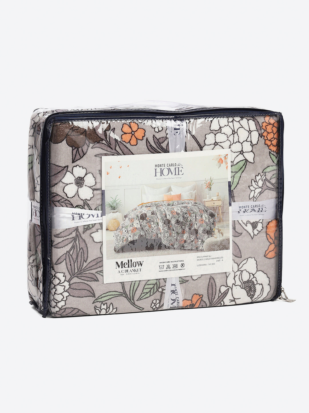 Printed Double Bed 210 GSM Blanket for AC Room - (Mellow)