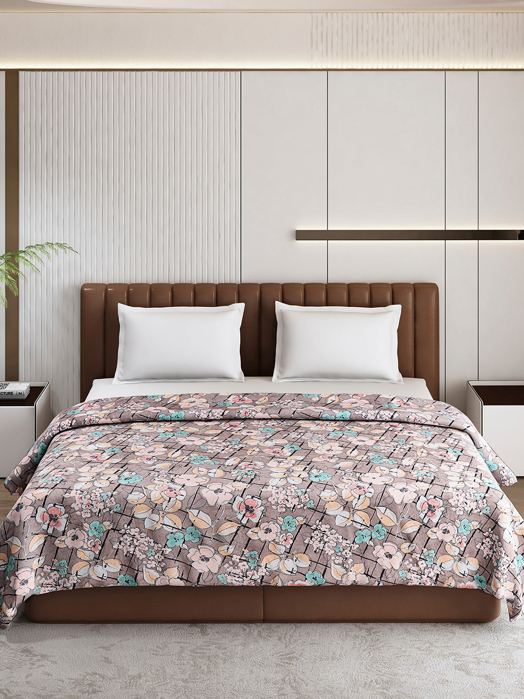 Printed Double Bed 210 GSM Blanket for AC Room - (Mellow)