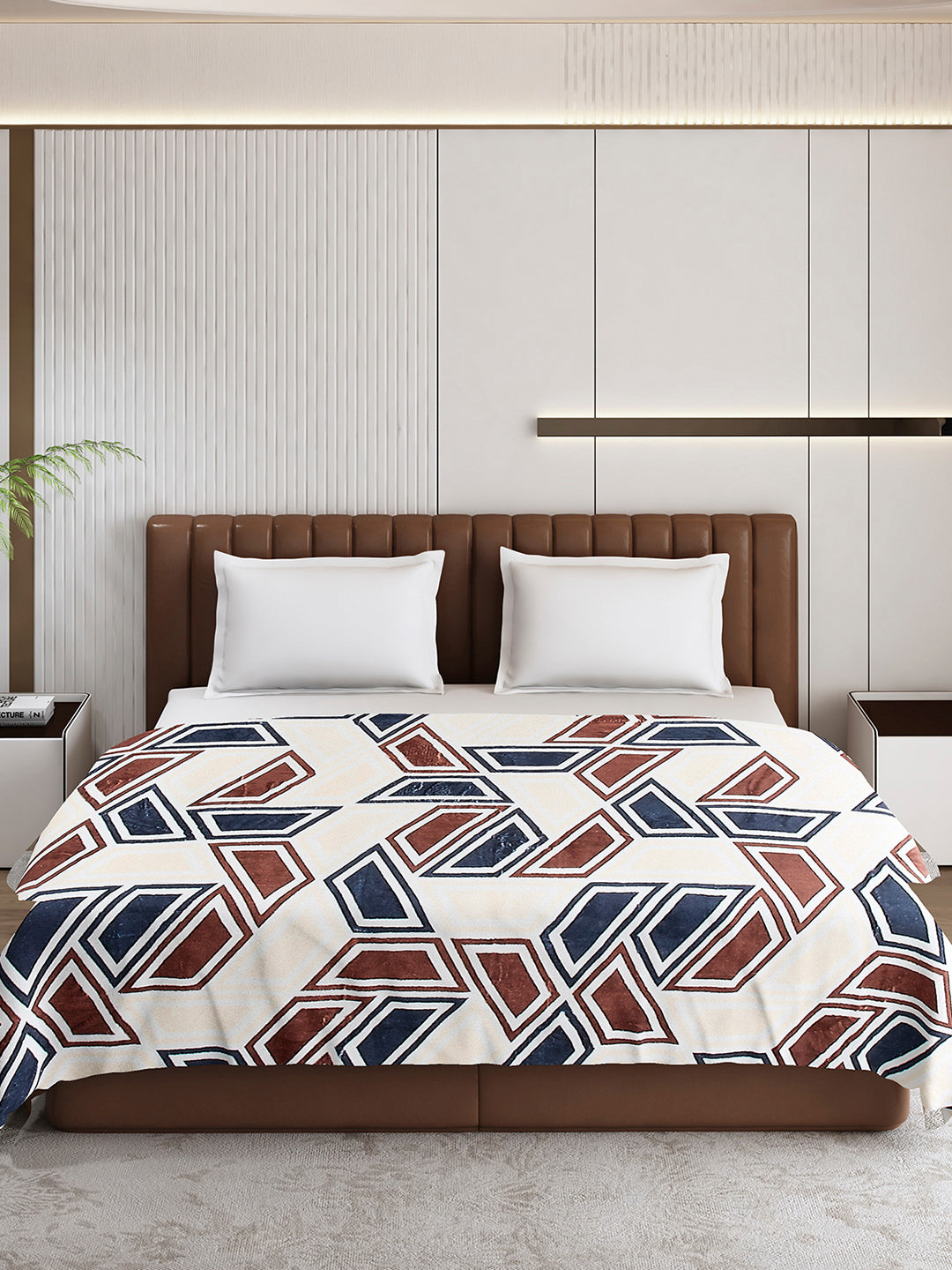 Printed Double Bed 210 GSM Blanket for AC Room - (Mellow)