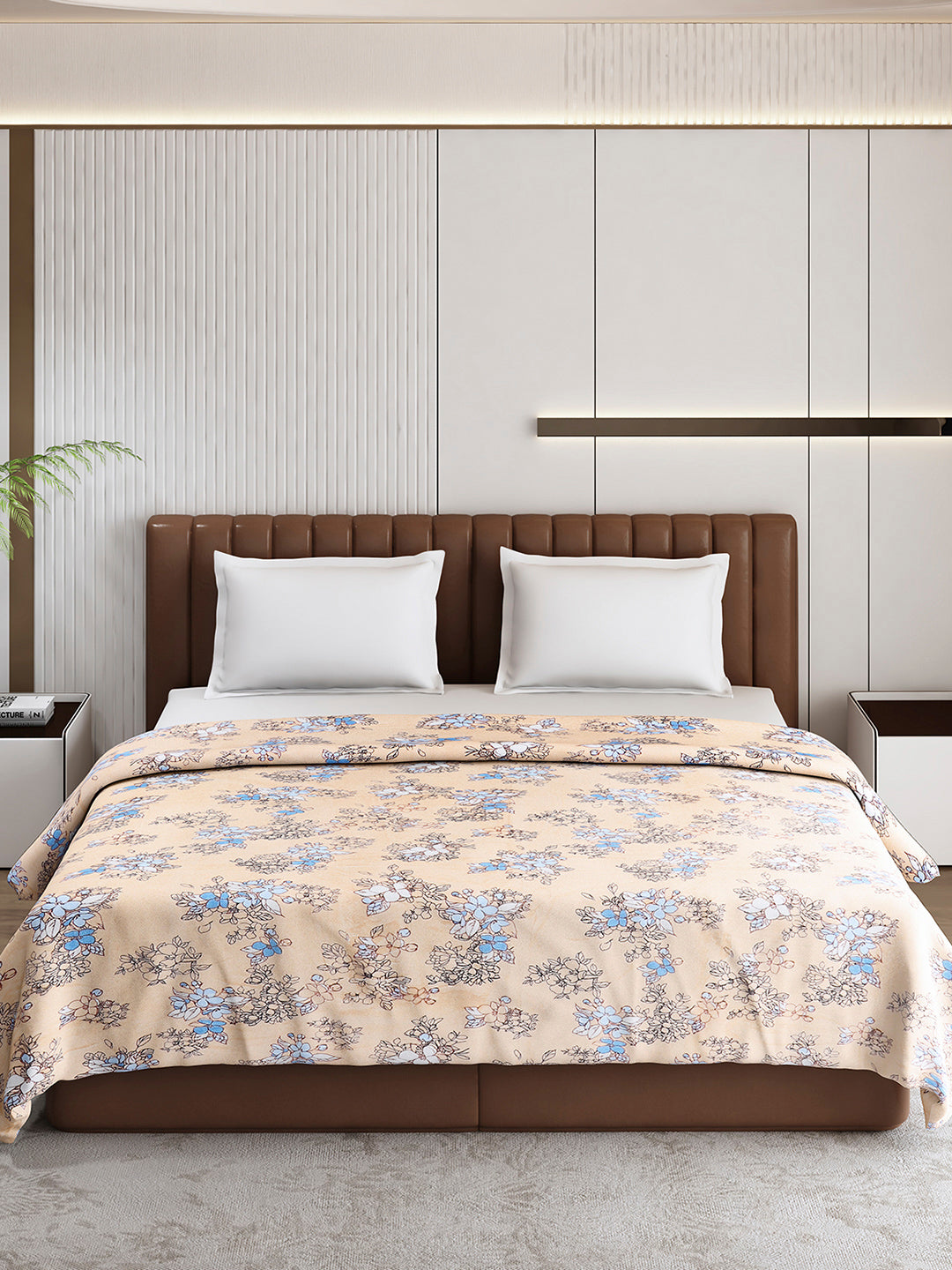 Printed Double Bed 210 GSM Blanket for AC Room - (Mellow)