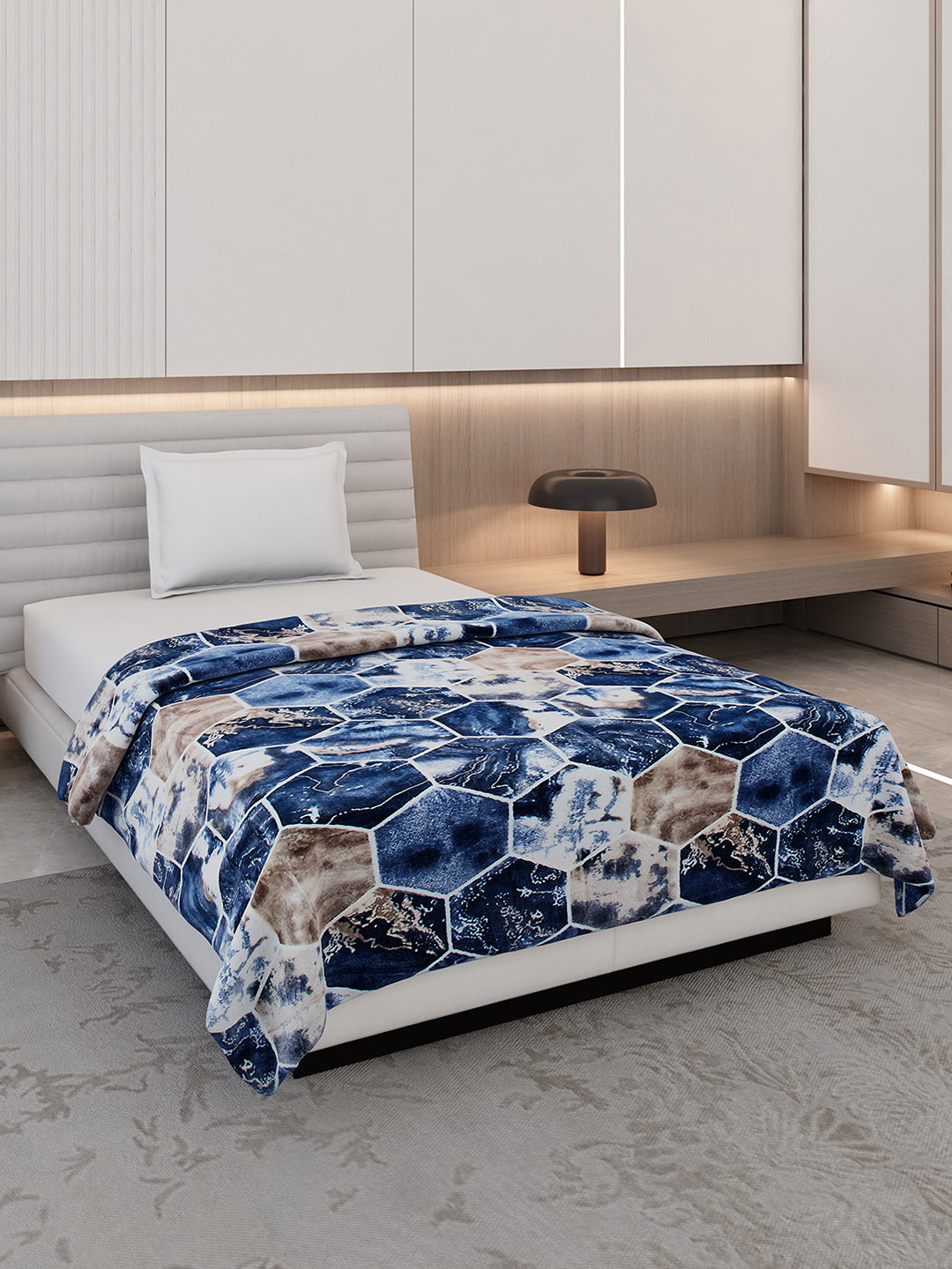 Printed Single Bed 350 GSM Blanket for AC Room - (Nicole)