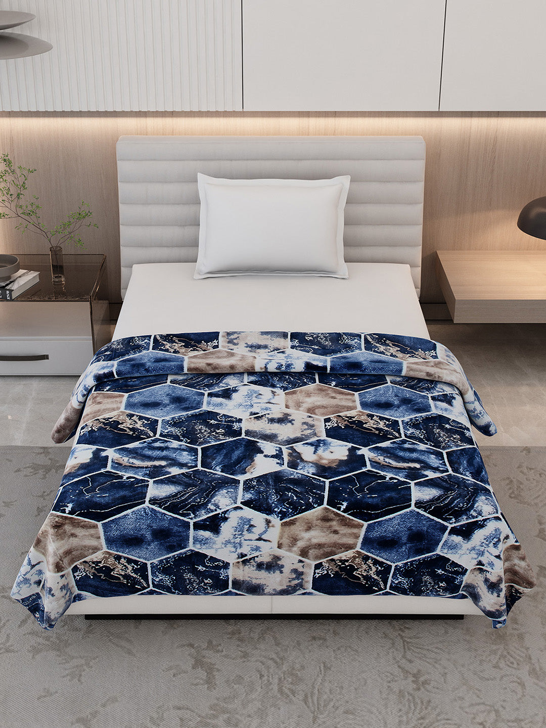 Printed Single Bed 350 GSM Blanket for AC Room - (Nicole)