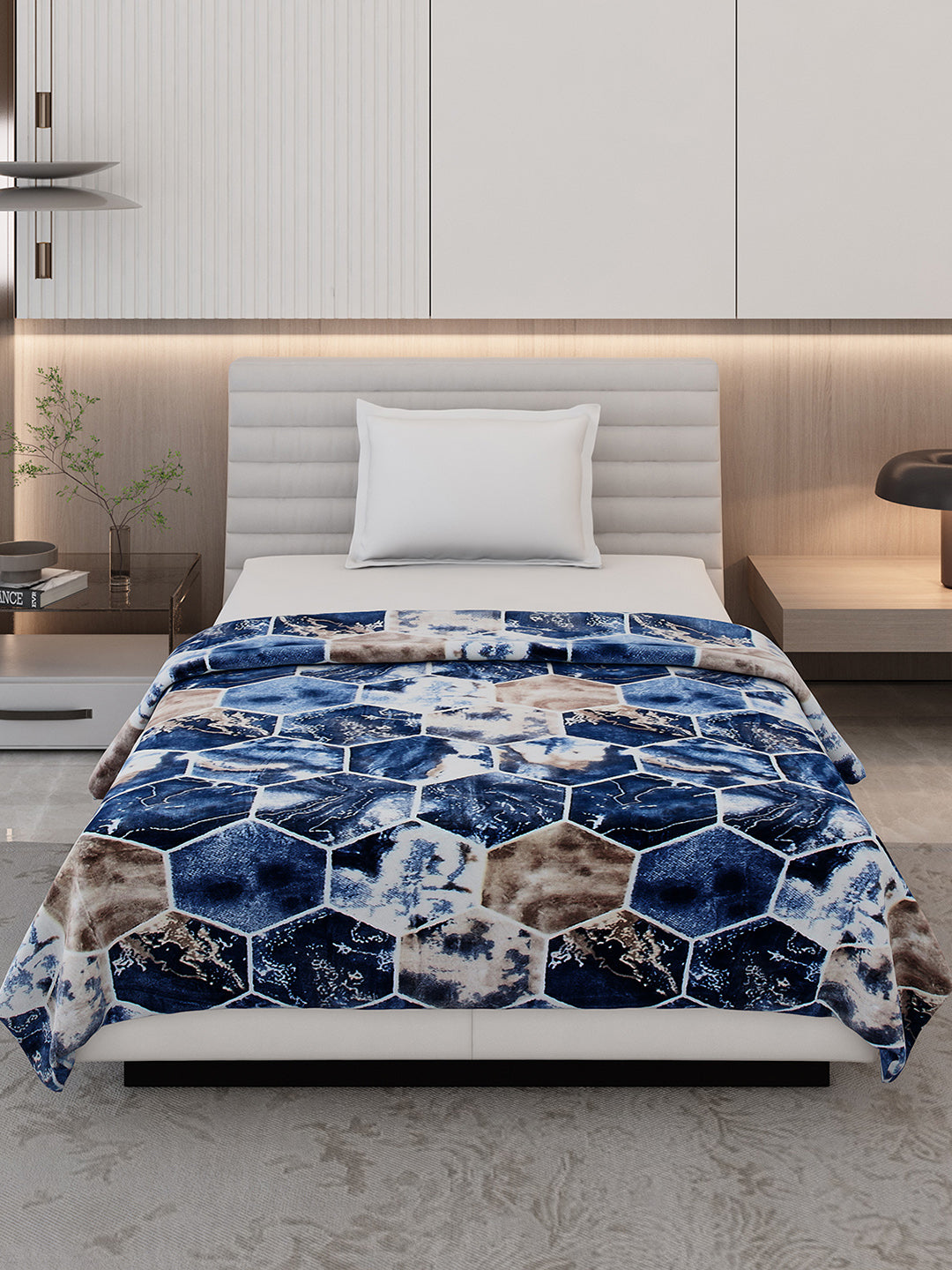 Printed Single Bed 350 GSM Blanket for AC Room - (Nicole)