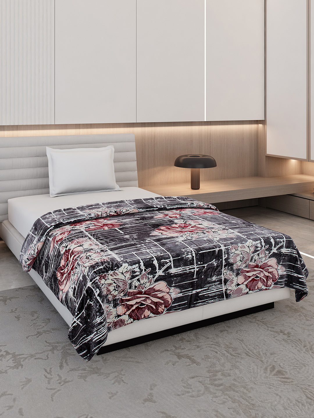 Printed Single Bed 350 GSM Blanket for AC Room - (Nicole)
