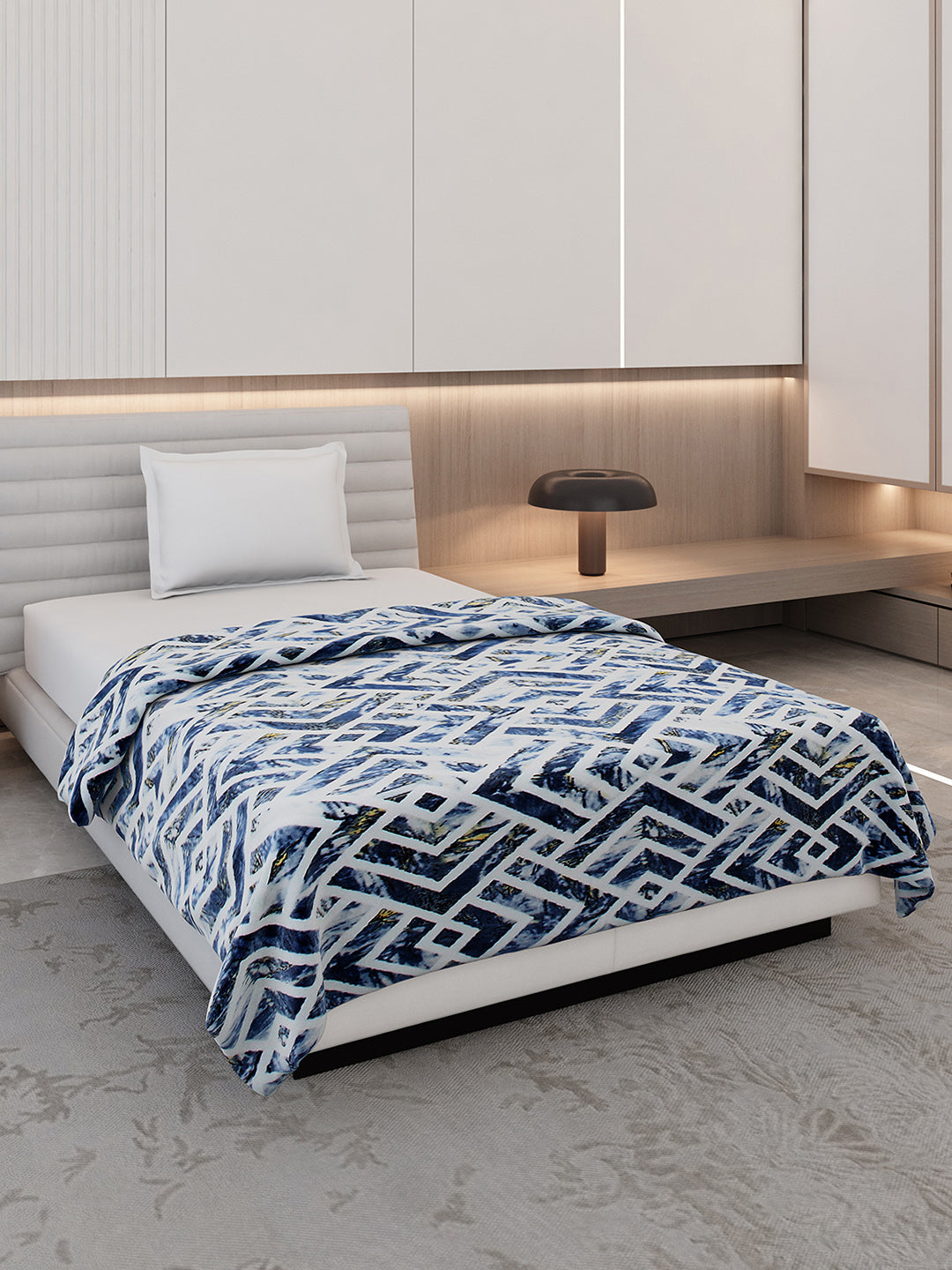 Printed Single Bed 350 GSM Blanket for AC Room - (Nicole)