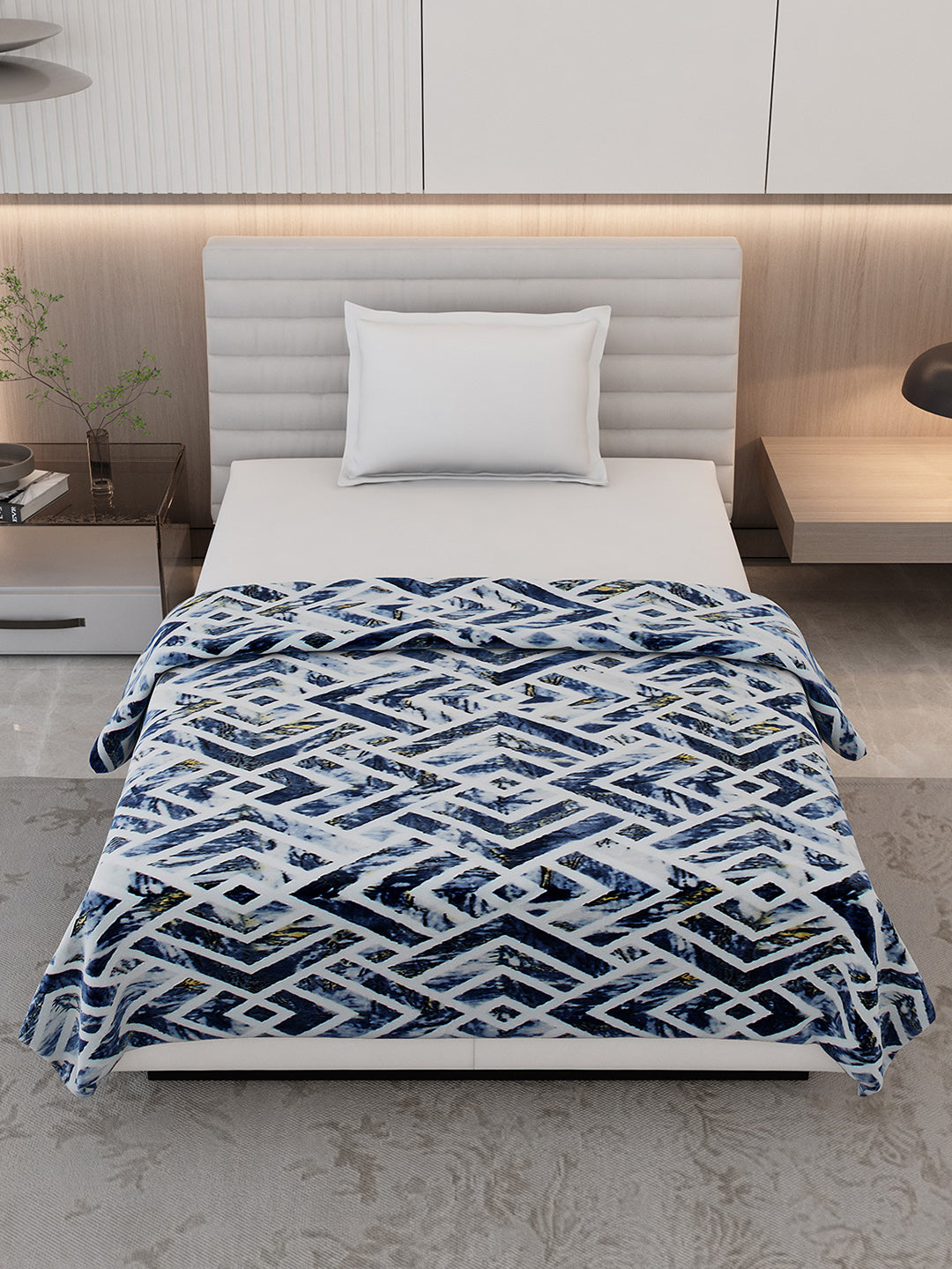 Printed Single Bed 350 GSM Blanket for AC Room - (Nicole)