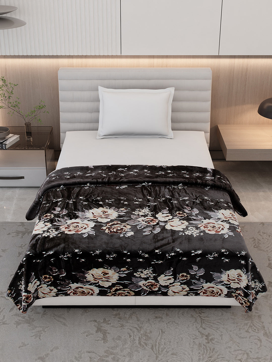Printed Single Bed 350 GSM Blanket for AC Room - (Nicole)