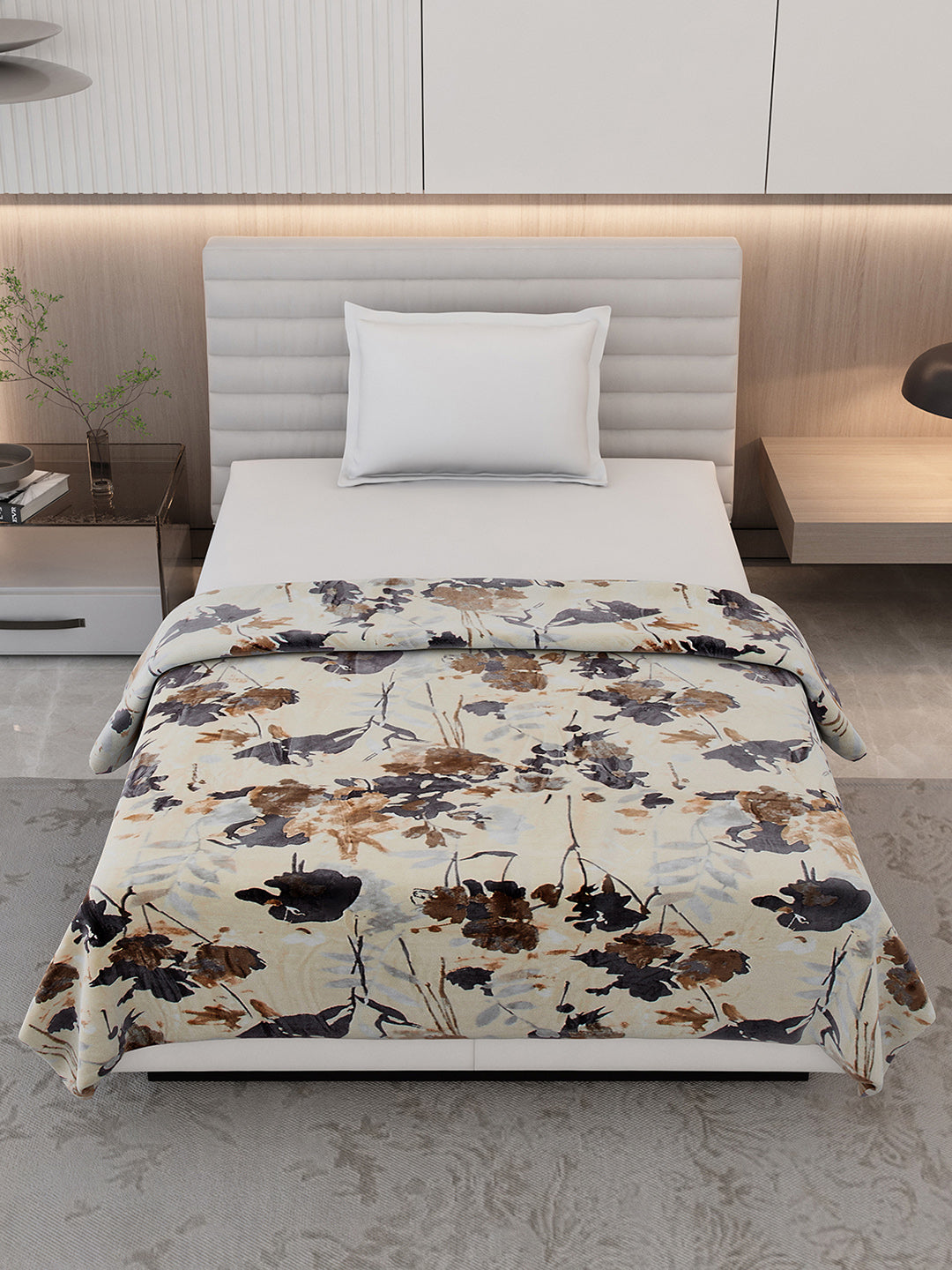 Printed Single Bed 350 GSM Blanket for AC Room - (Nicole)