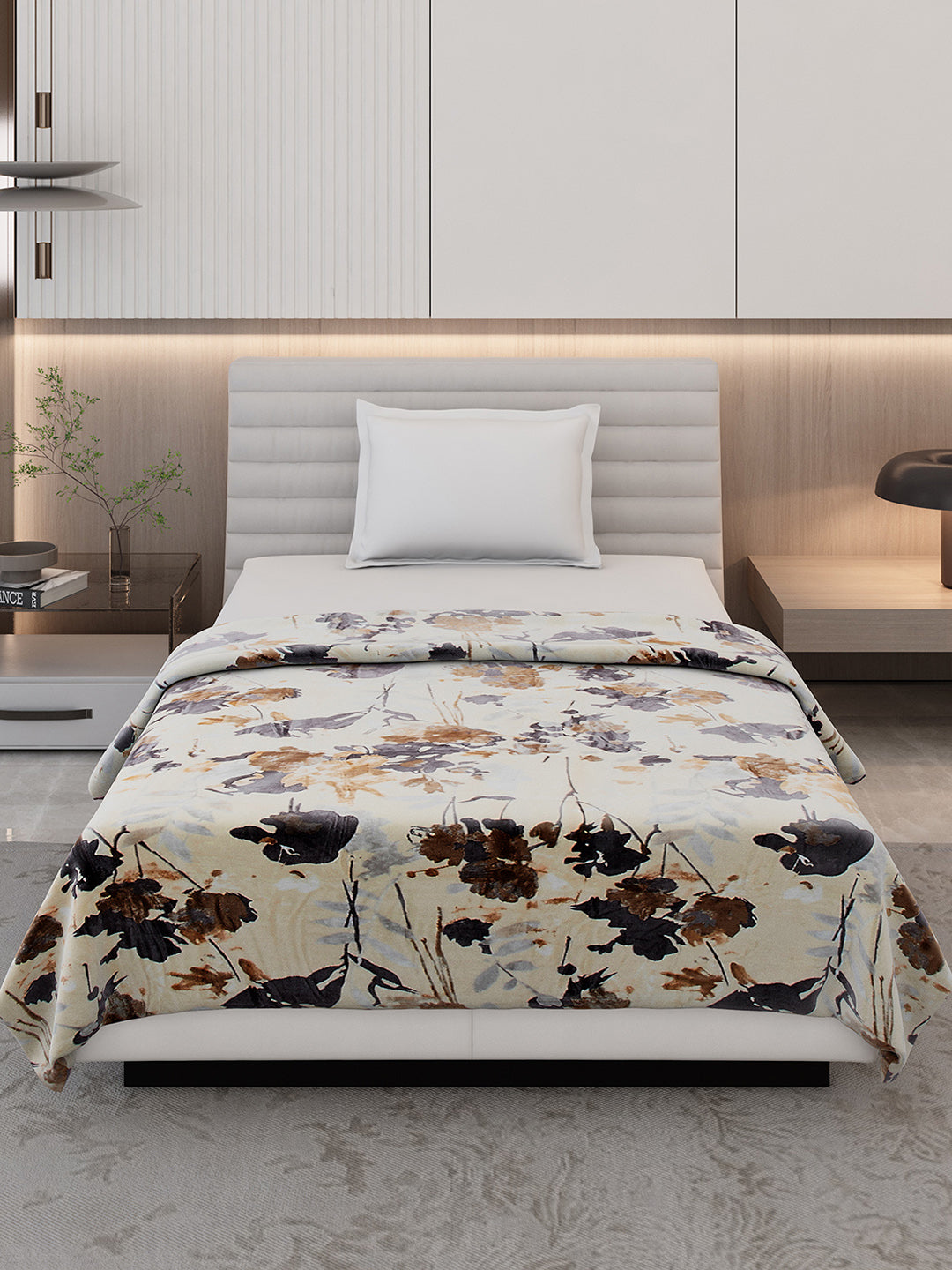 Printed Single Bed 350 GSM Blanket for AC Room - (Nicole)