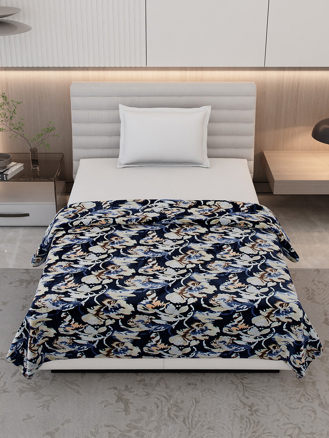 Printed Single Bed 350 GSM Blanket for AC Room - (Nicole)