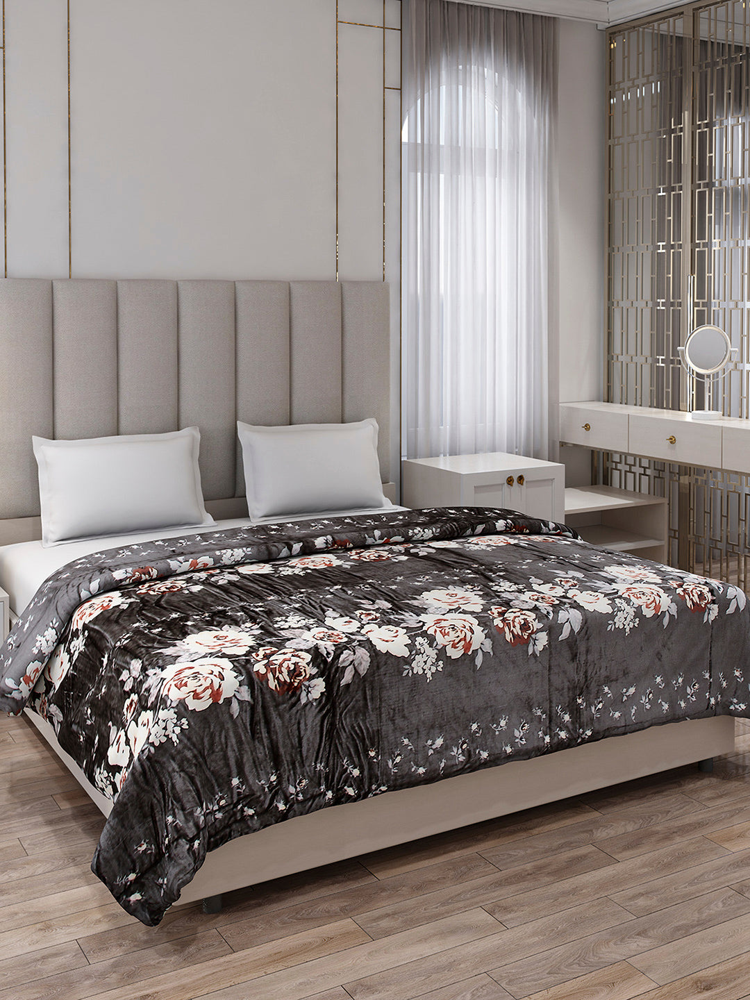 Printed Double Bed 354 GSM Blanket for AC Room - (Opera)