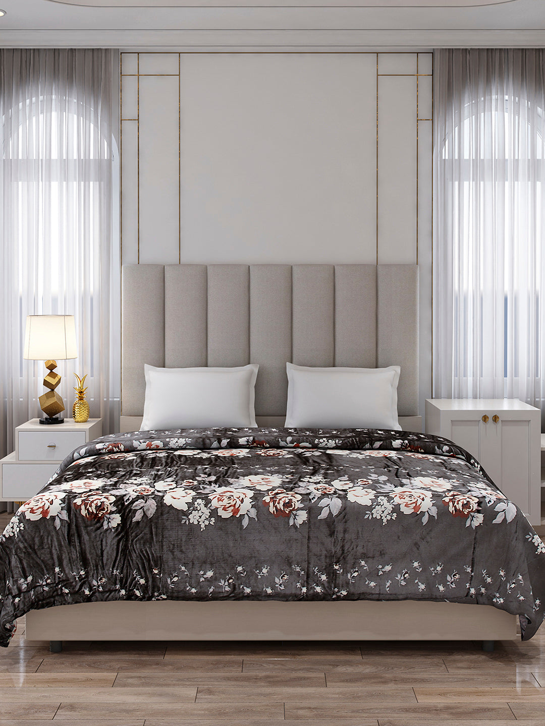 Printed Double Bed 354 GSM Blanket for AC Room - (Opera)
