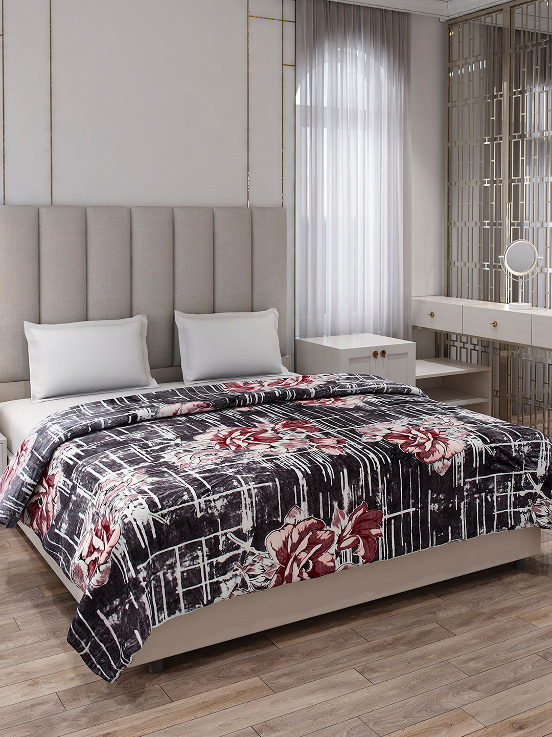 Printed Double Bed 354 GSM Blanket for AC Room - (Opera)