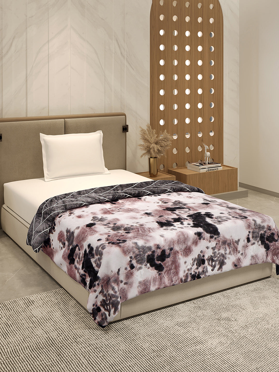 Printed Single Bed 350 GSM Blanket for AC Room - (Paramount)