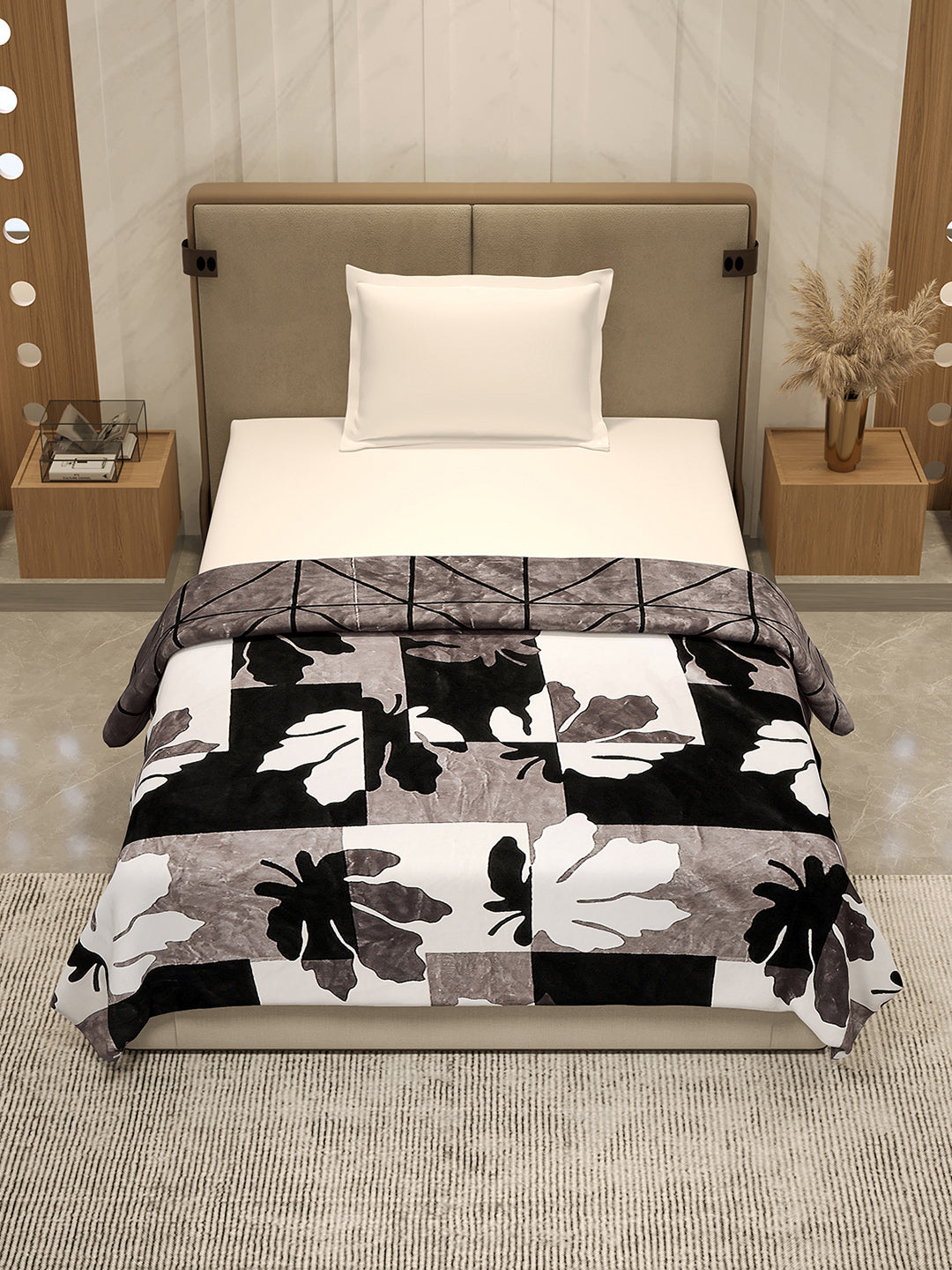 Printed Single Bed 350 GSM Blanket for AC Room - (Paramount)