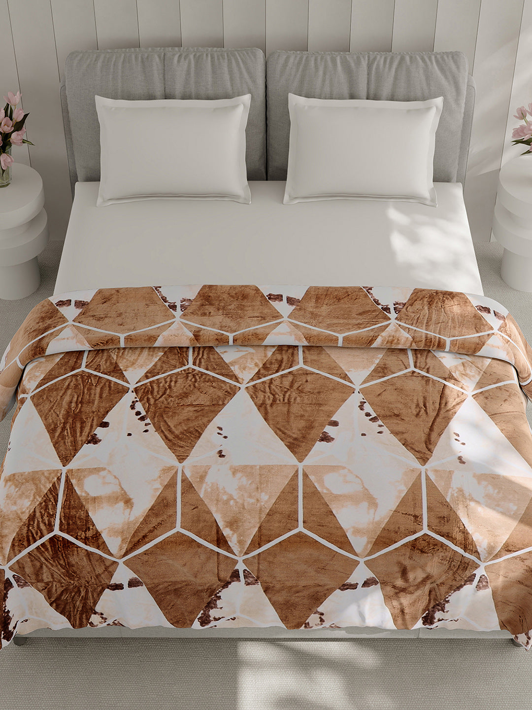 Printed Double Bed 240 GSM Blanket for AC Room - (Plushy)