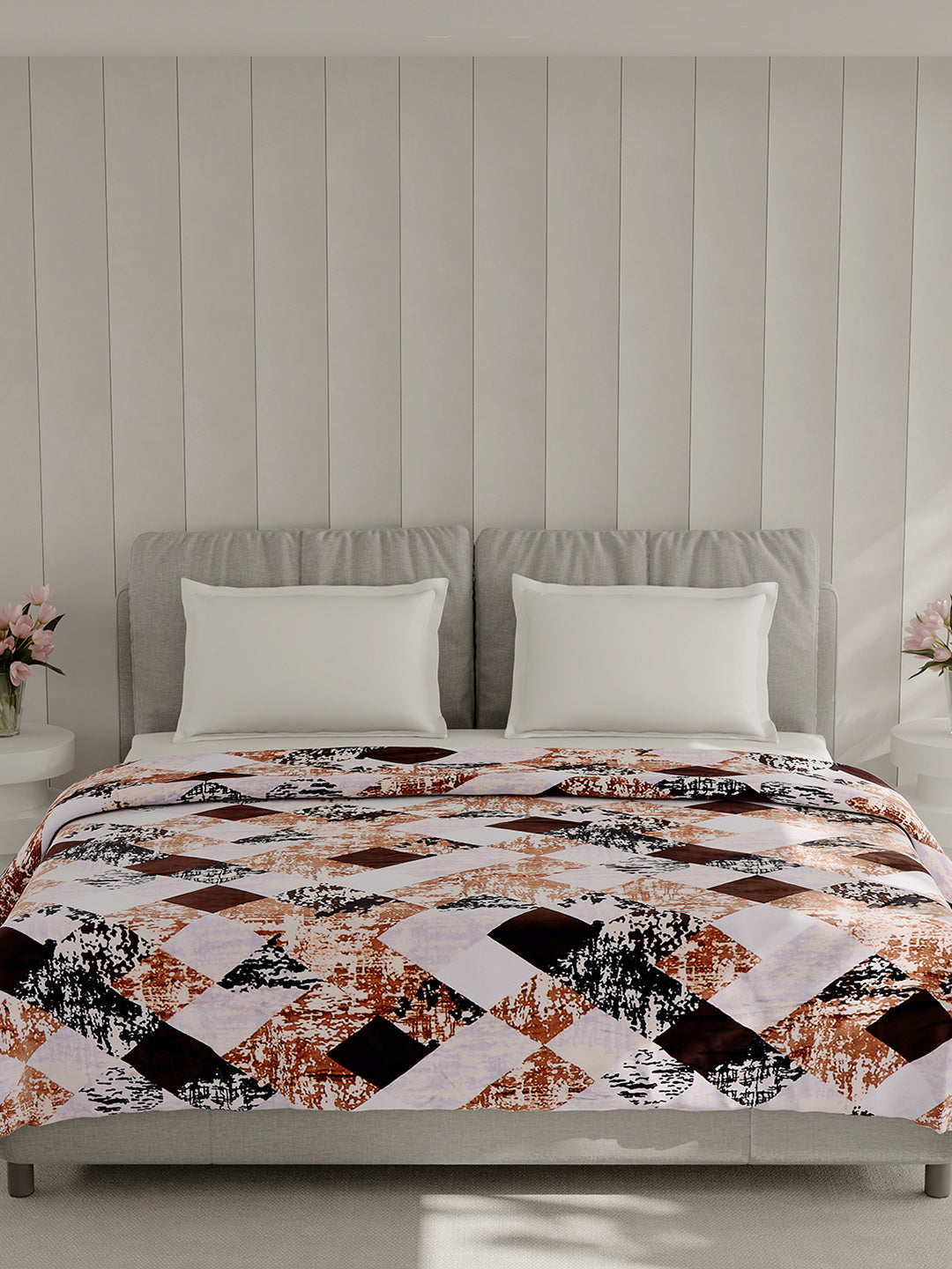 Printed Double Bed 240 GSM Blanket for AC Room - (Plushy)