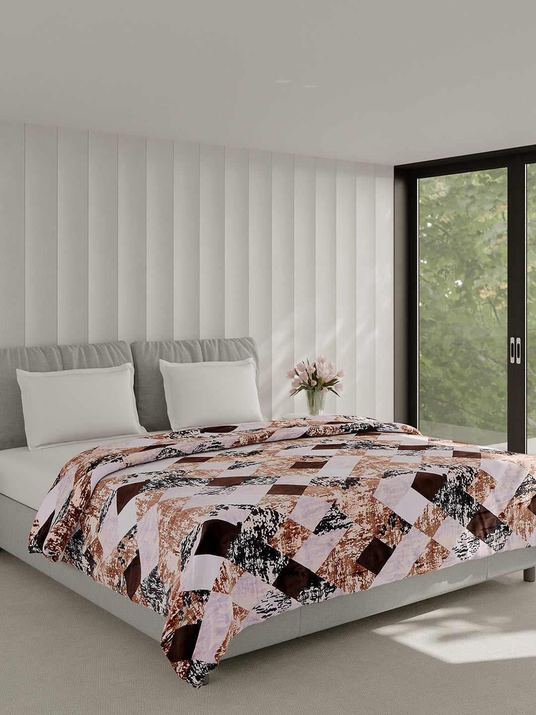 Printed Double Bed 240 GSM Blanket for AC Room - (Plushy)