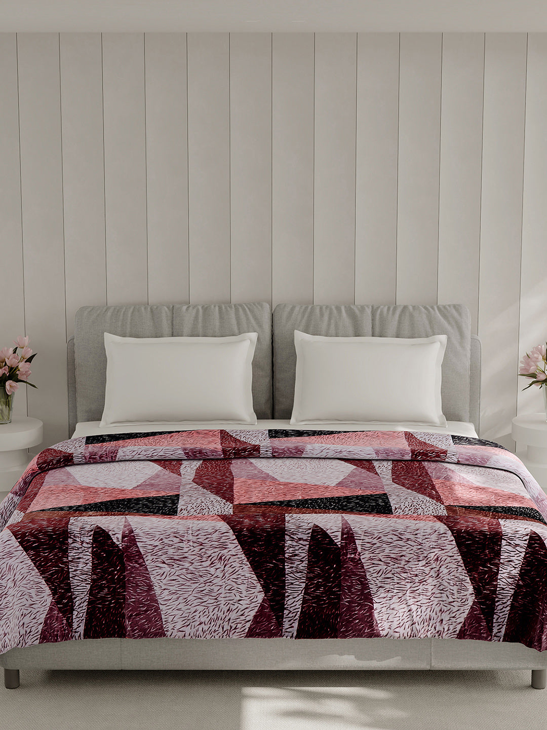Printed Double Bed 240 GSM Blanket for AC Room - (Plushy)