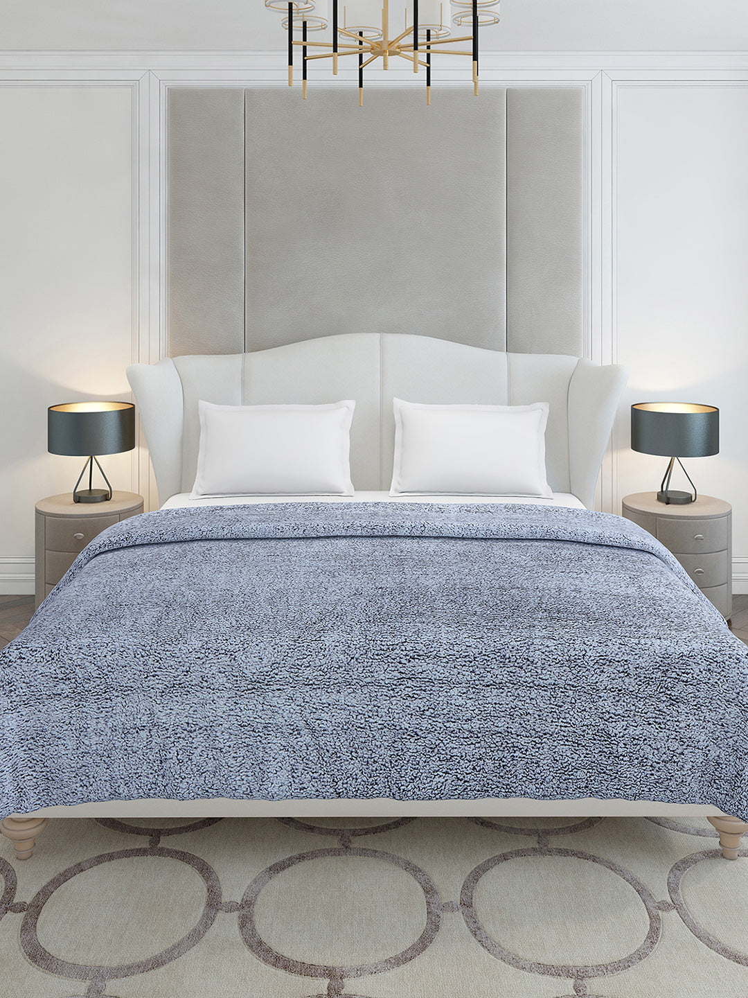 Solid Double Bed 300 GSM Blanket for AC Room - (Scotish)