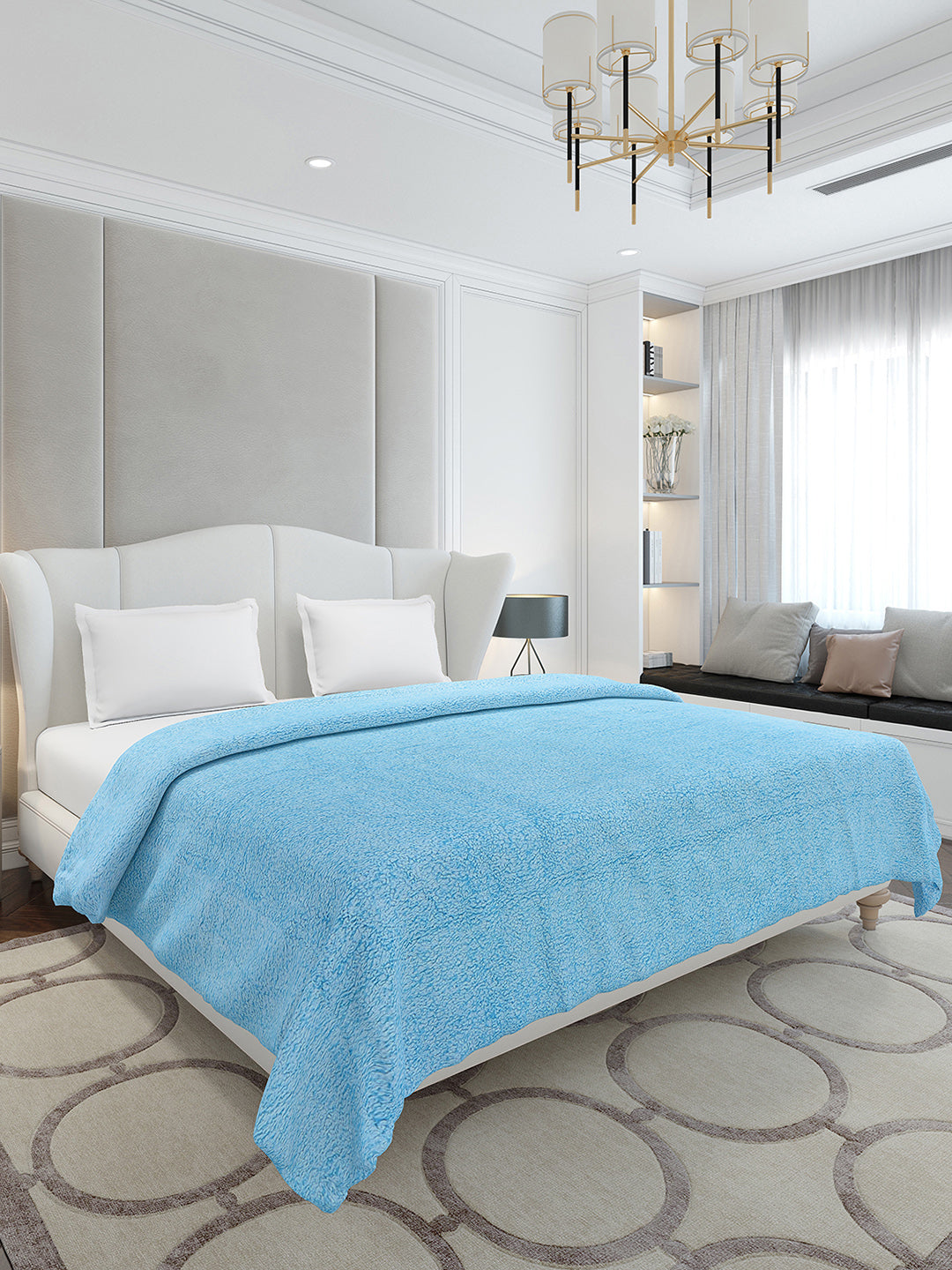 Solid Double Bed 300 GSM Blanket for AC Room - (Scotish)